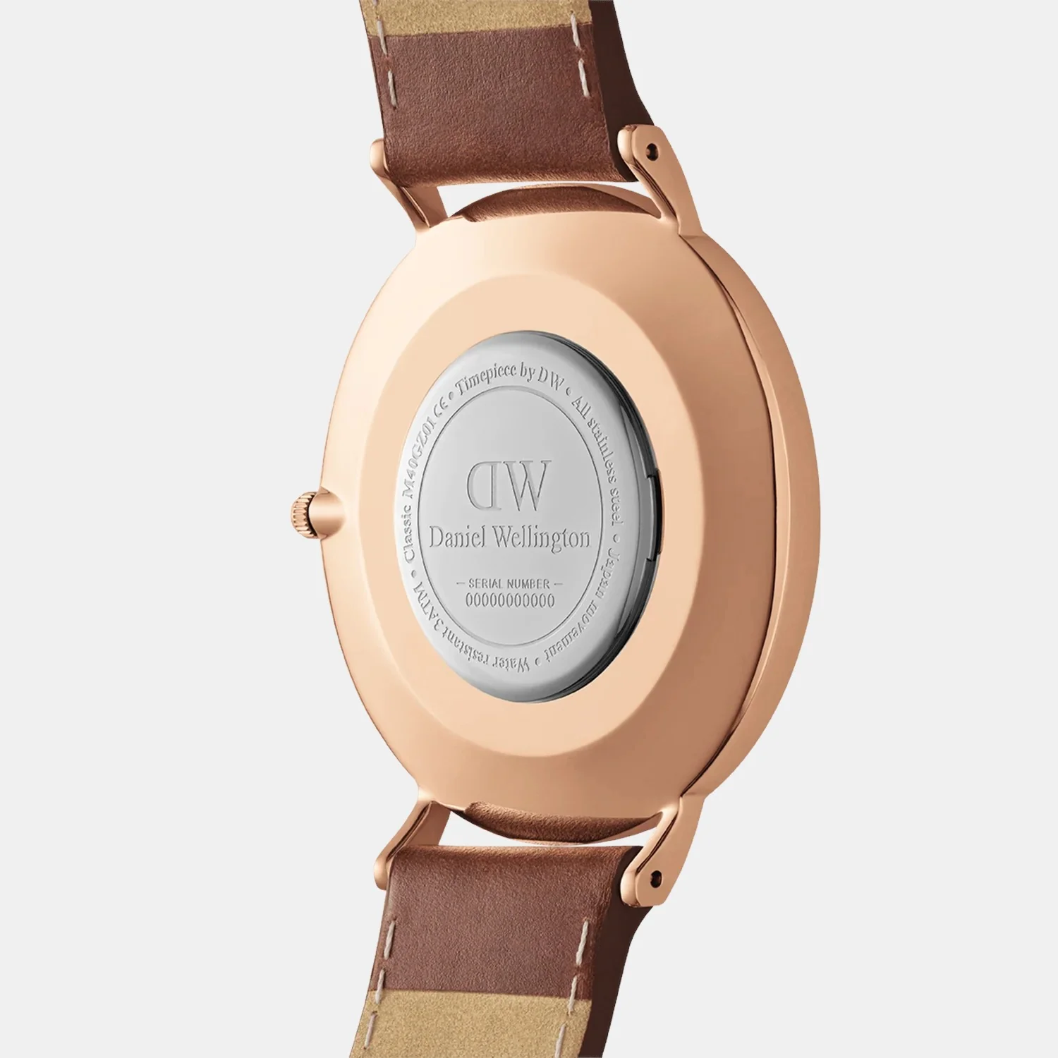 Classic Men Quartz Brown Dial Analog Leather Watch DW00100627K - Image 4