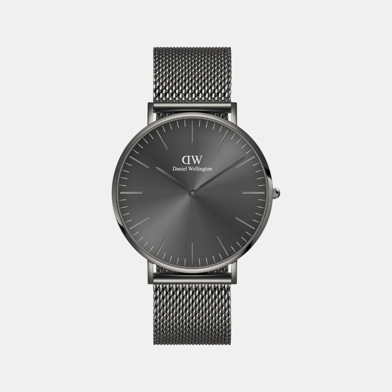 Classic Men Quartz Grey Dial Analog Stainless Steel Watch DW00100630K