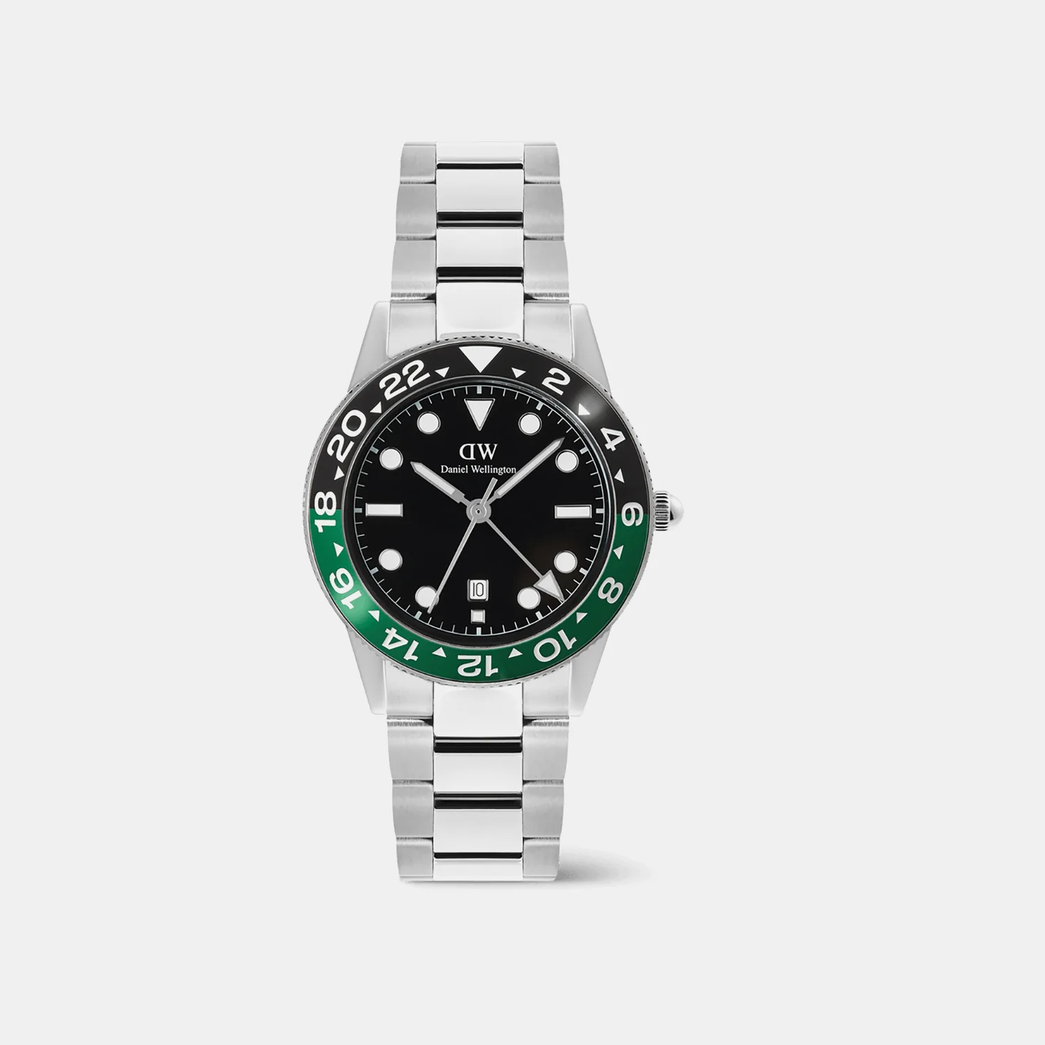 Iconic Men Quartz Black Dial Analog Stainless Steel Watch DW00100920K