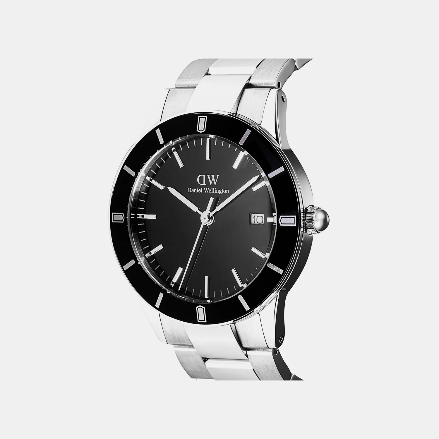 Iconic Paradigma Men Quartz Black Dial Analog Stainless Steel Watch DW00100822K - Image 2
