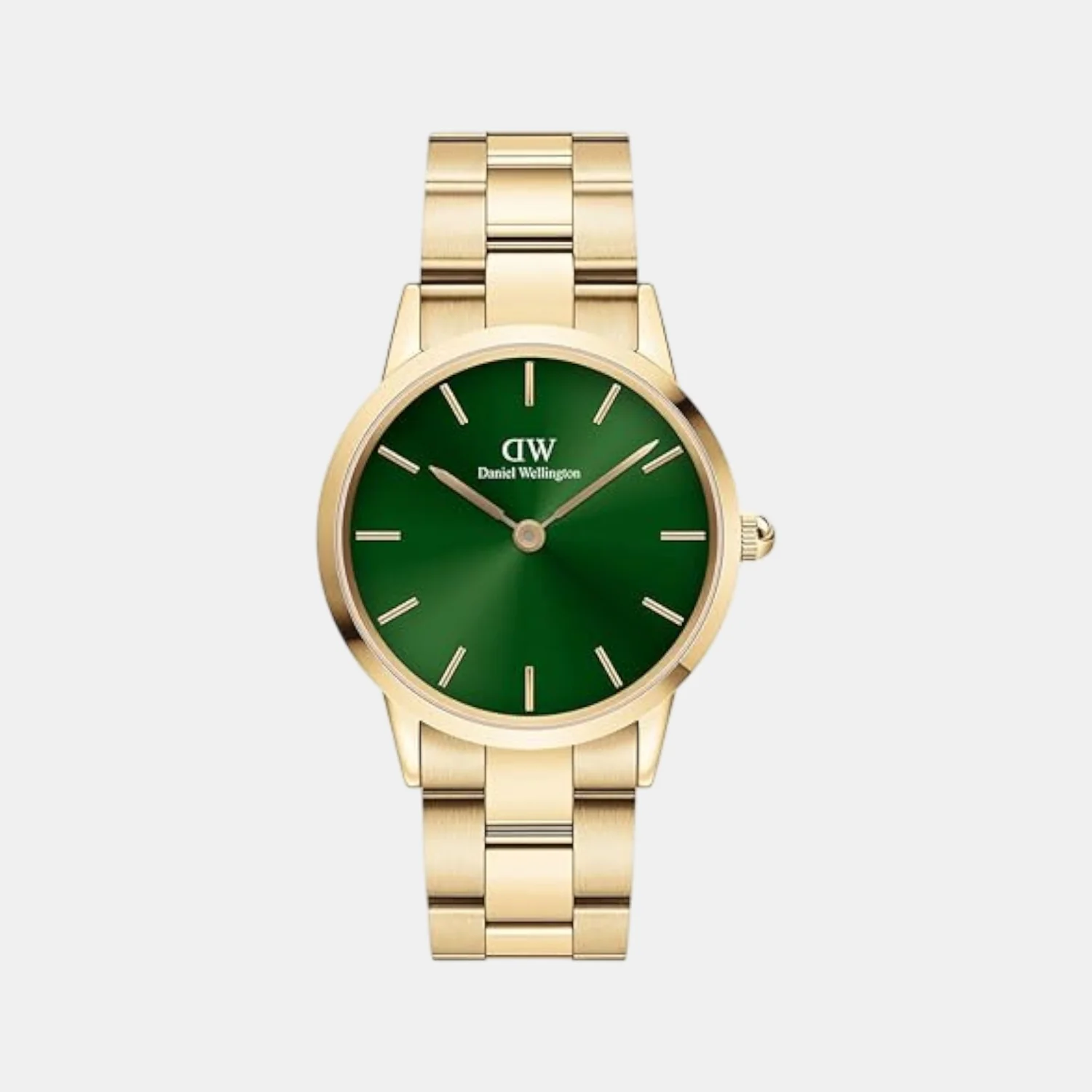 Iconic Women Quartz Green Dial Analog Stainless Steel Watch DW00100553 - Image 2