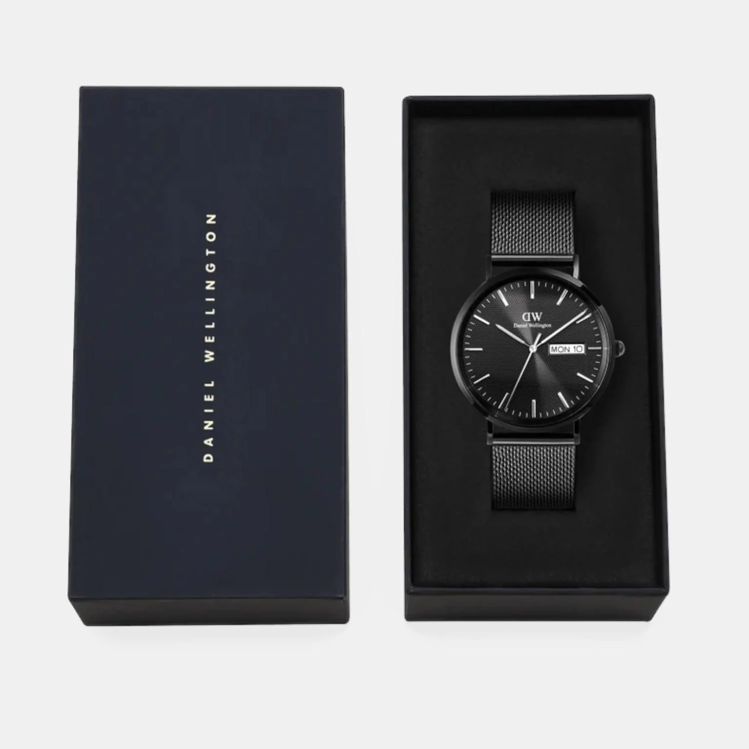Men Quartz Black Dial Analog Stainless Steel Watch DW00100831K - Image 6