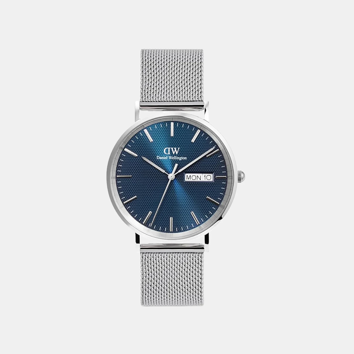 Men Quartz Blue Dial Analog Mesh Watch DW00100833