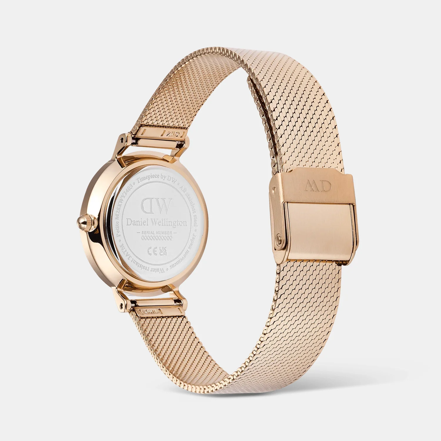 Petite Women Quartz Rose Gold Dial Analog Stainless Steel Watch DW00100795 - Image 6