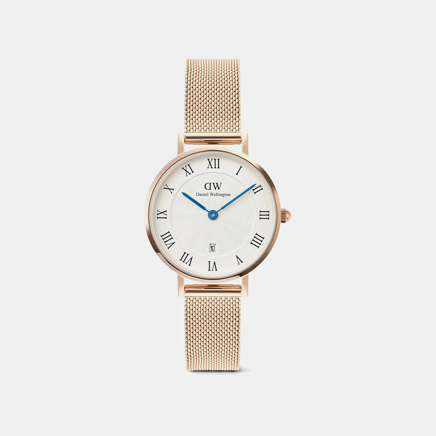 Petite Women Quartz White Dial Analog Mesh Watch DW00100856K