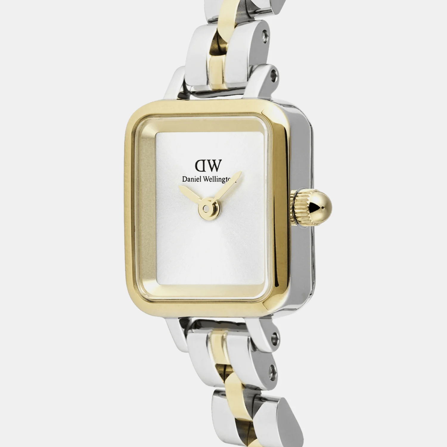 Quadro Mini Arch 3-link Women Quartz White Dial Analog Stainless Steel Watch DW00100925 - Image 2