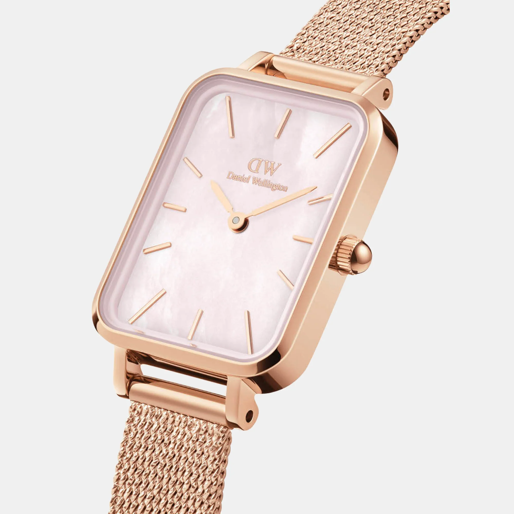 Quadro Women Quartz Mother Of Pearl Dial Analog Mesh Watch DW00100510K - Image 3