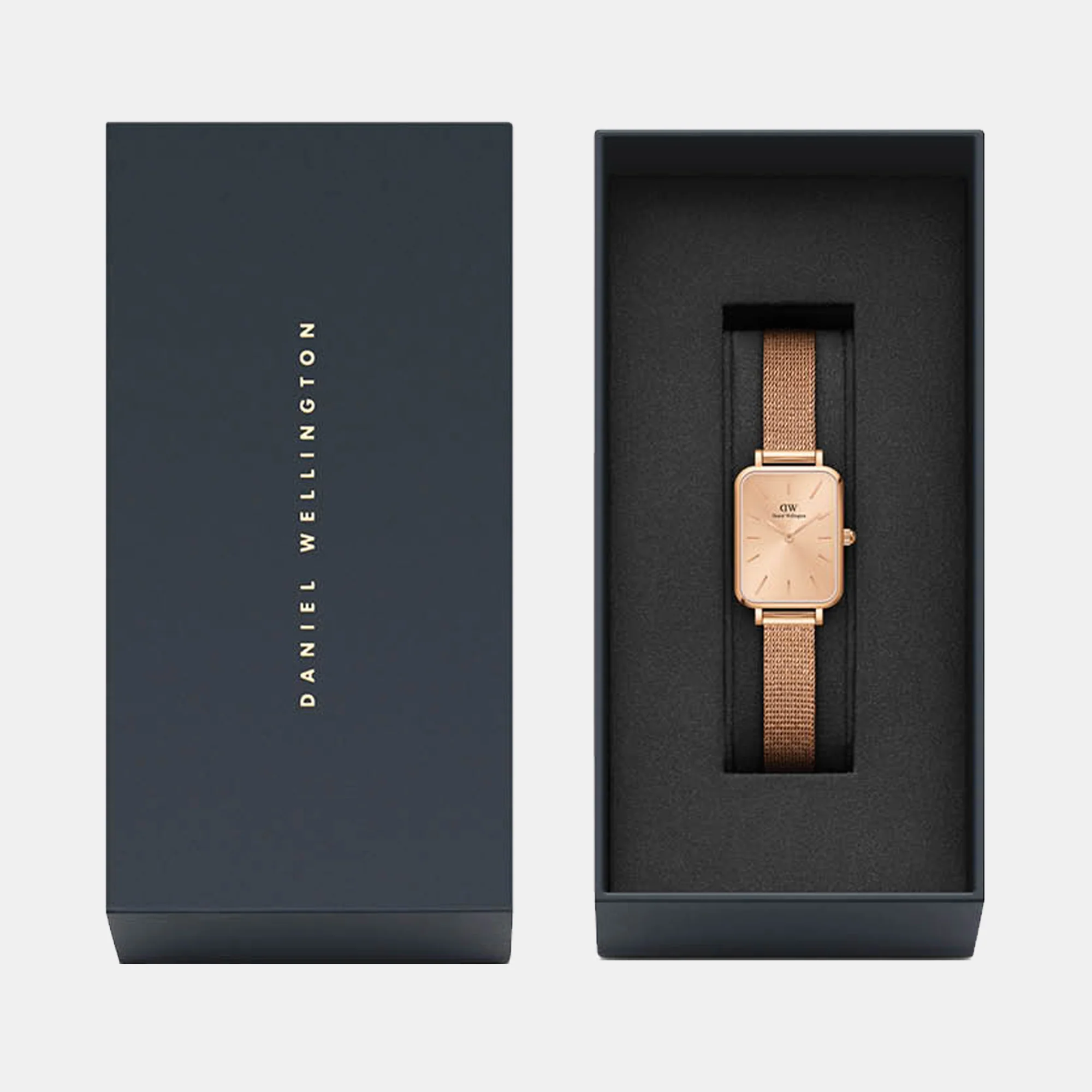 Quadro Women Quartz Rose Gold Dial Analog Stainless Steel Watch DW00100484 - Image 6