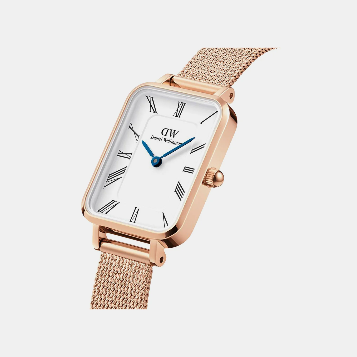 Quadro Women Quartz White Dial Analog Mesh Watch DW00100687K - Image 2