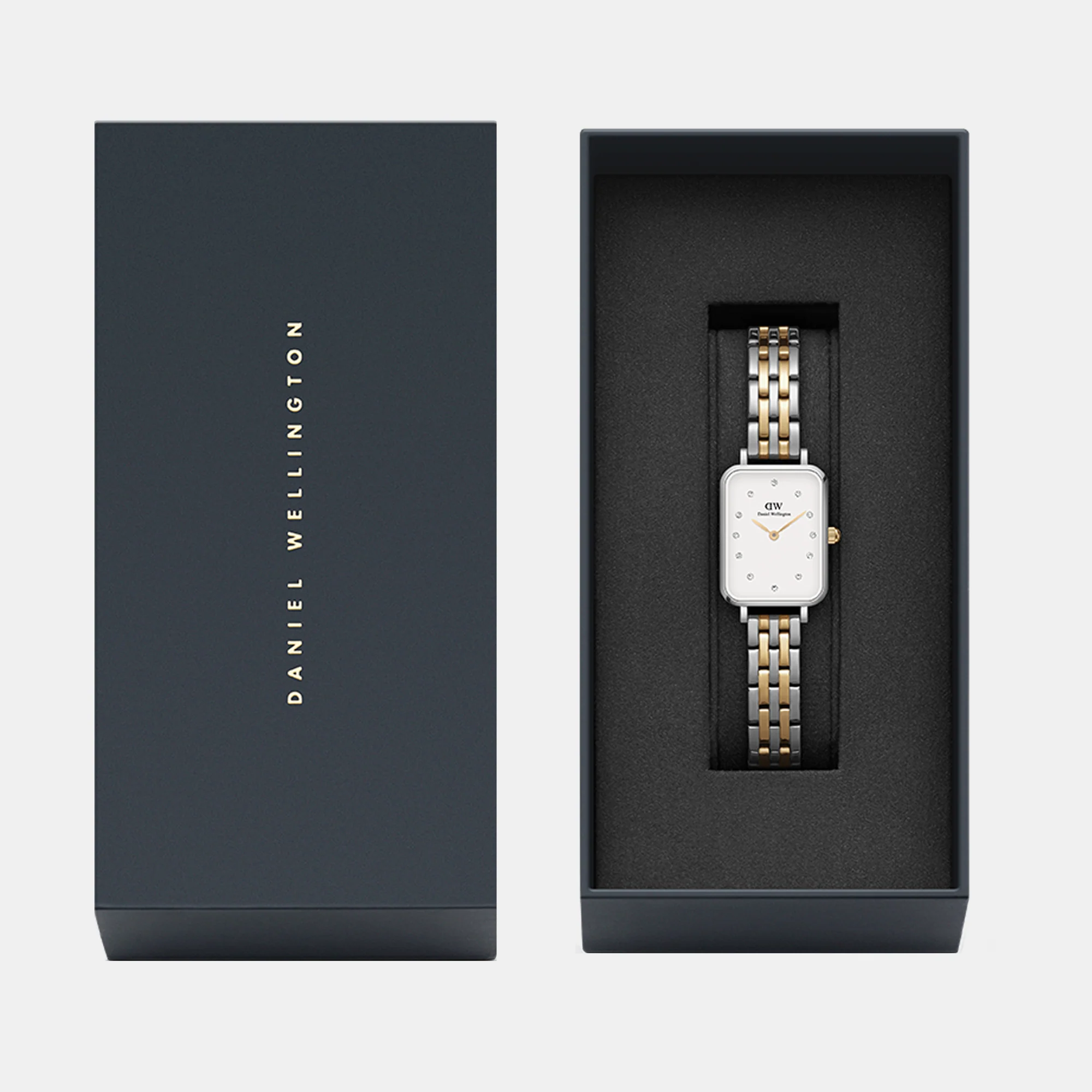 Quadro Women Quartz White Dial Analog Stainless Steel Watch DW00100625K - Image 3
