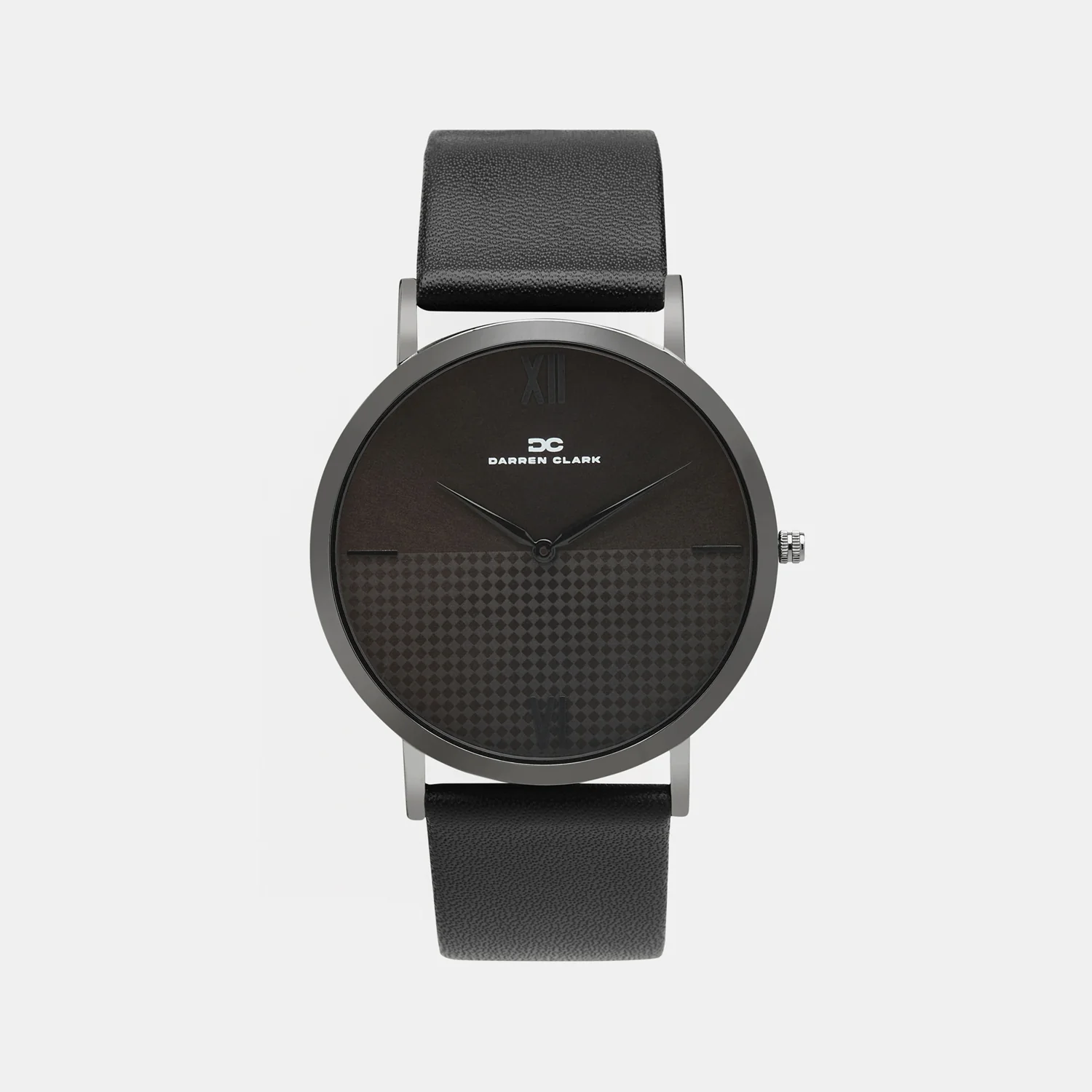 Men Quartz Black Dial Analog Leather Watch 1005F-L0404
