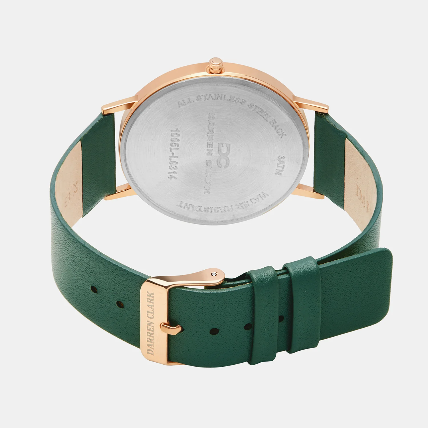 Men Quartz Green Dial Analog Leather Watch 1005L-L0314 - Image 4