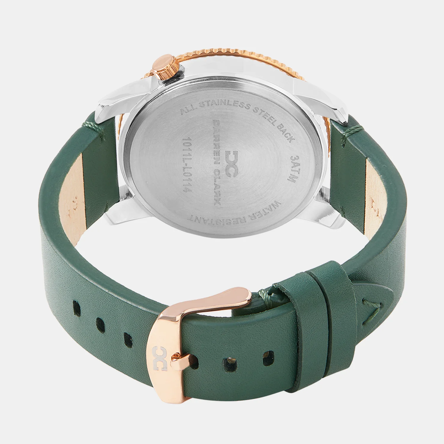 Men Quartz Green Dial Multi-Function Leather Watch 1011L-L0114 - Image 3