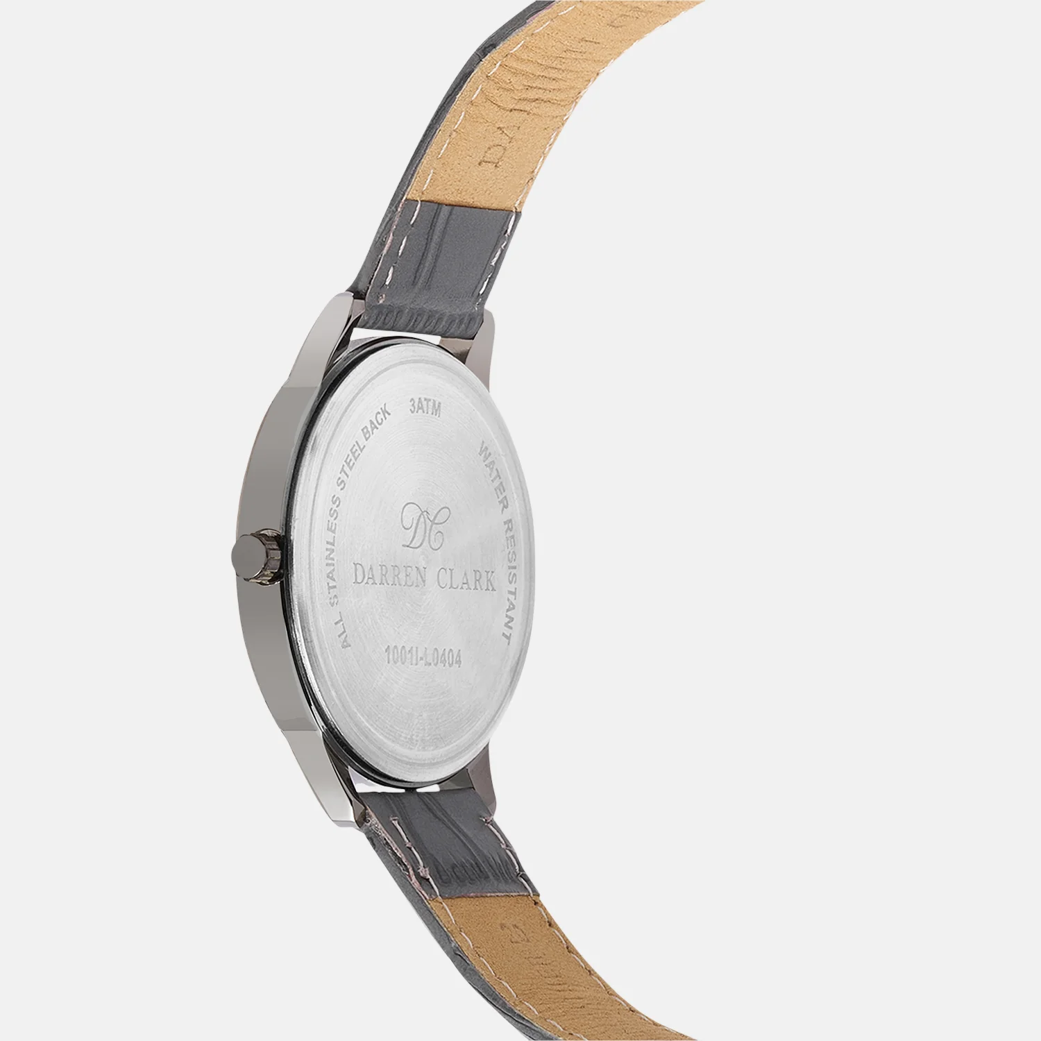 Men Quartz Grey Dial Analog Leather Watch 1001I-L0404 - Image 3