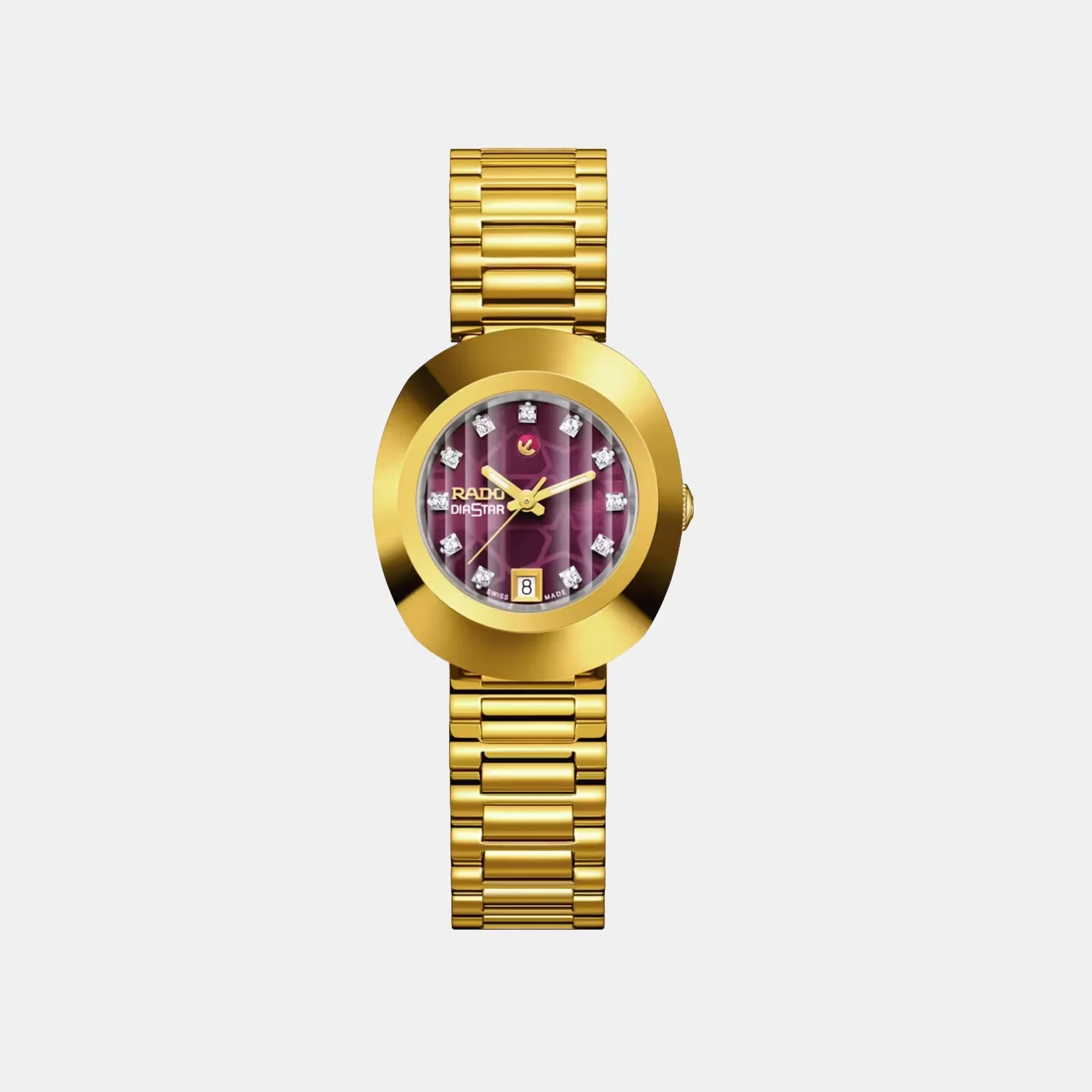 DiaStar Original Women Automatic Gold Dial Analog Stainless Steel Watch R12416573