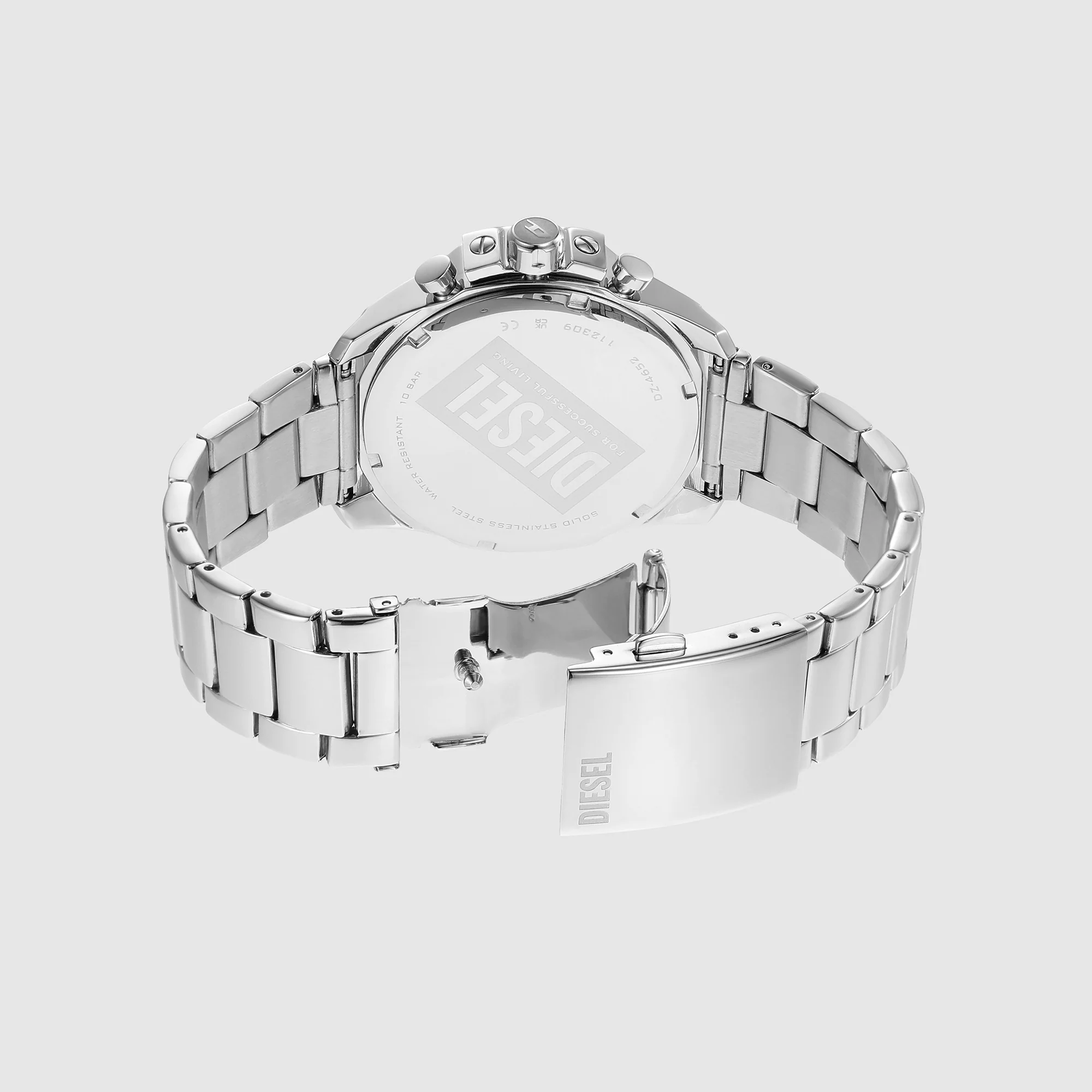 Baby Chief Men Quartz Silver Dial Chronograph Stainless Steel Watch DZ4652 - Image 3