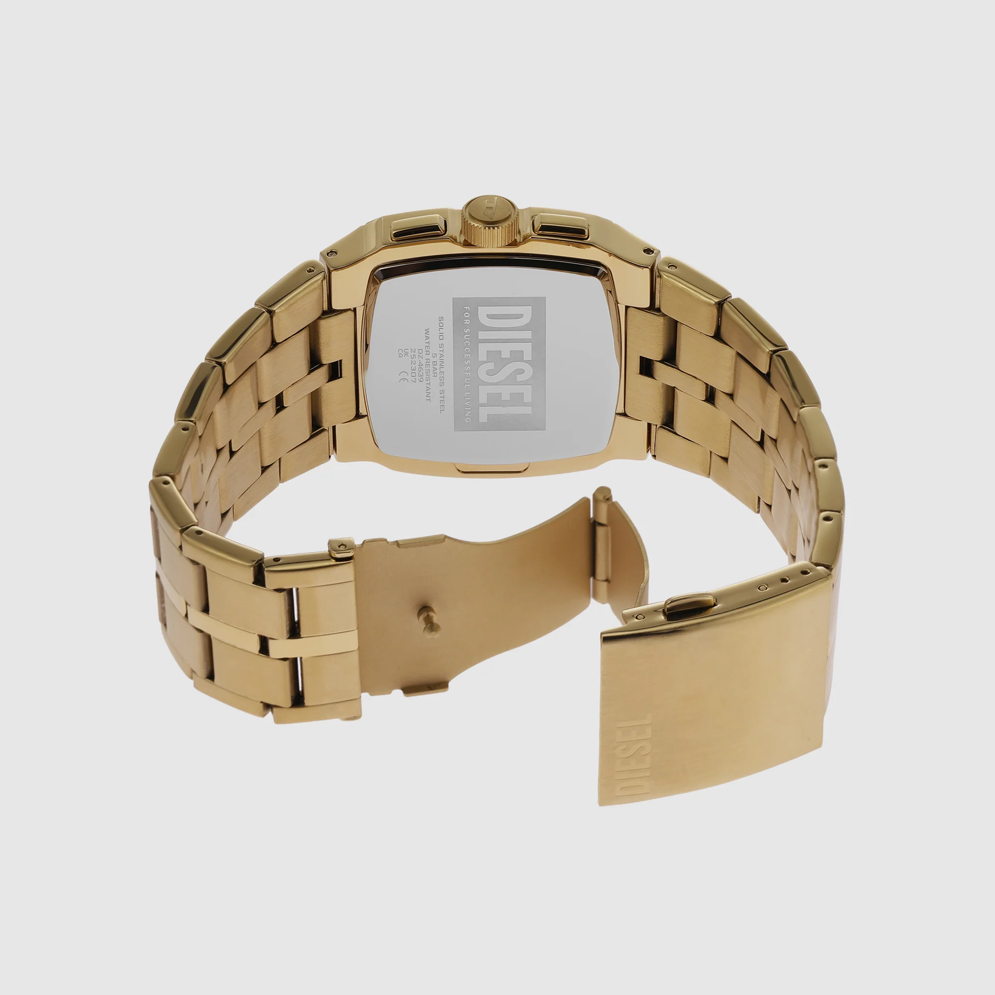 Cliffhanger Men Quartz Gold Dial Chronograph Stainless Steel Watch DZ4639 - Image 3