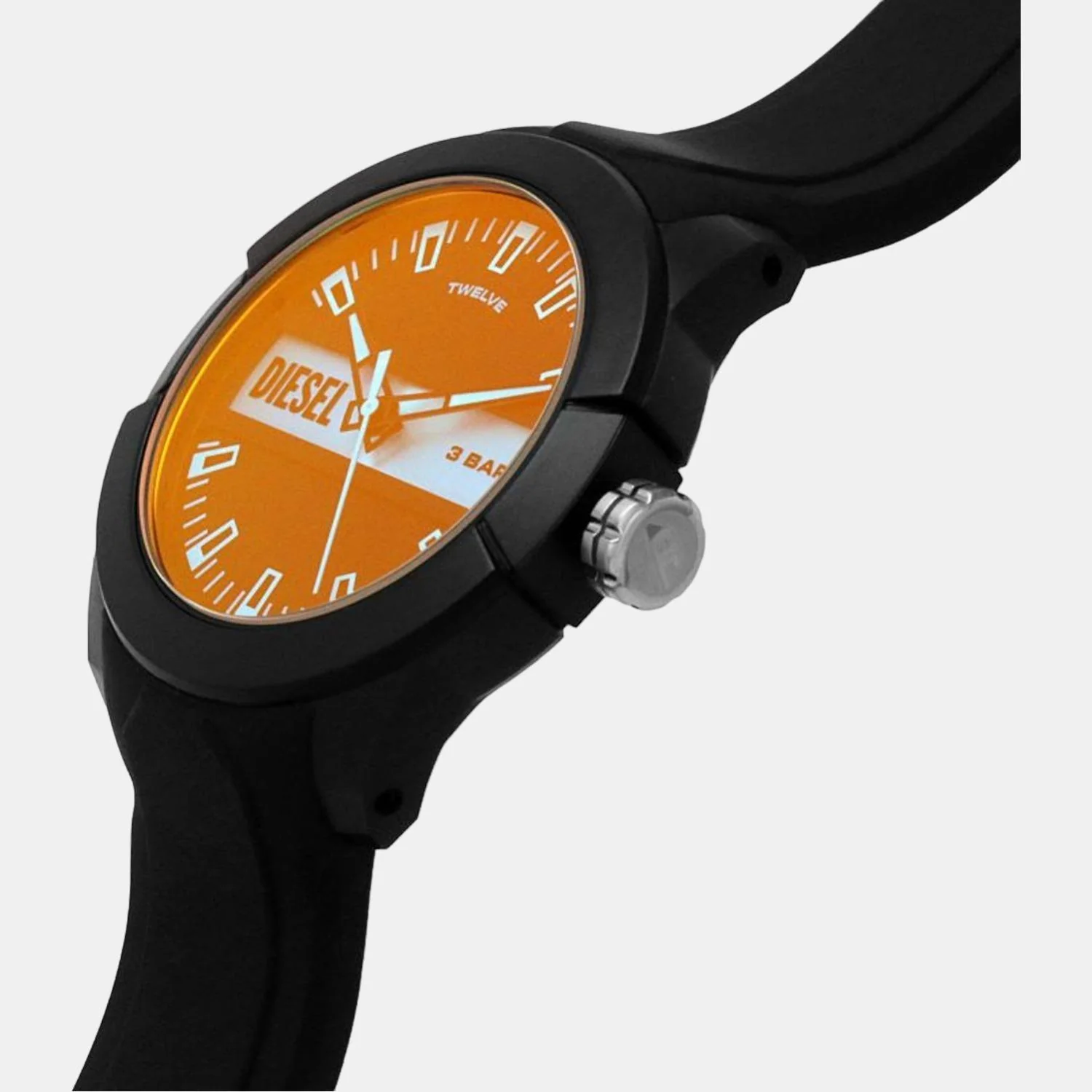 Double Up Men Quartz Brown Dial Analog Silicone Watch DZ1982 - Image 4