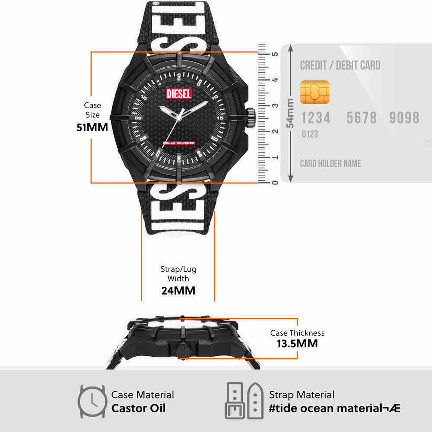 Framed Men Quartz Black Dial Analog Plastic Watch DZ4654 - Image 5