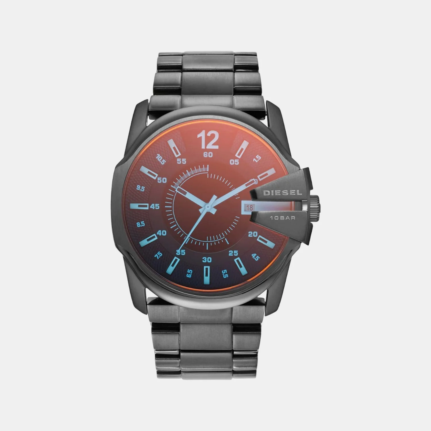 Master Chief Men Quartz Brown Dial Analog Stainless Steel Watch DZ1965
