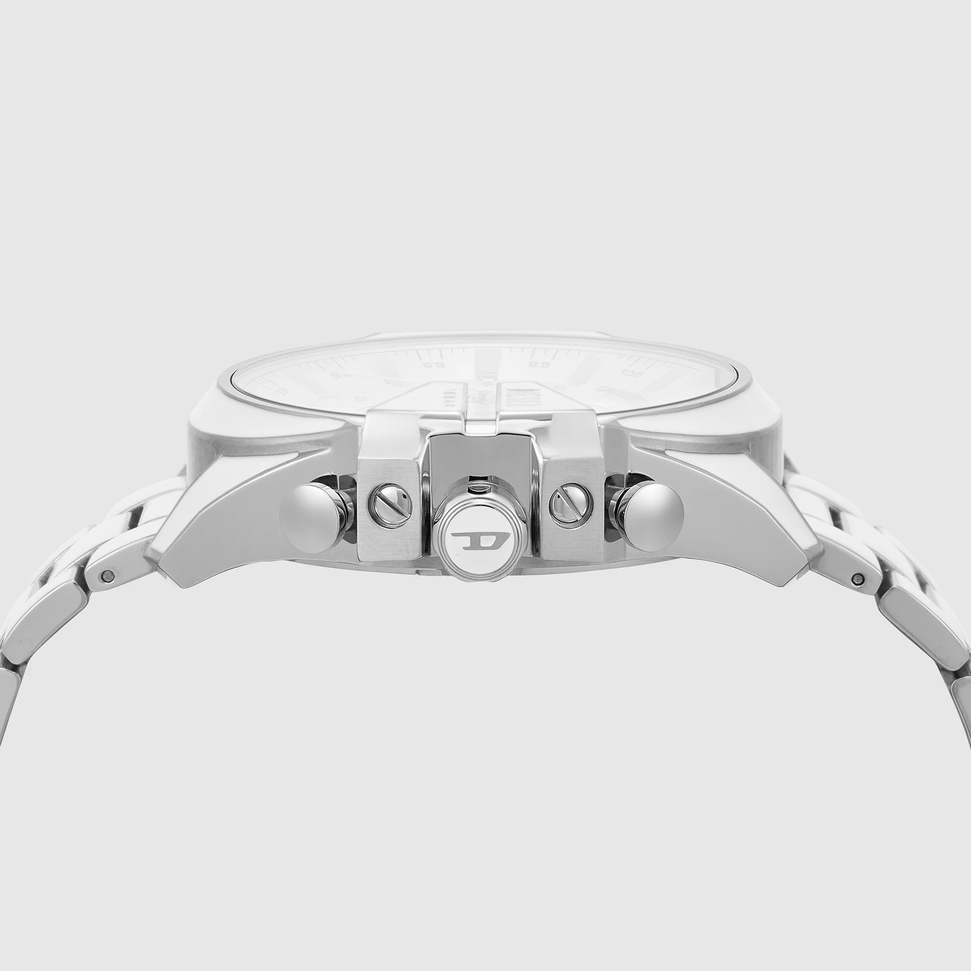 Mega Chief Men Quartz Silver Dial Chronograph Stainless Steel Watch DZ4660 - Image 2