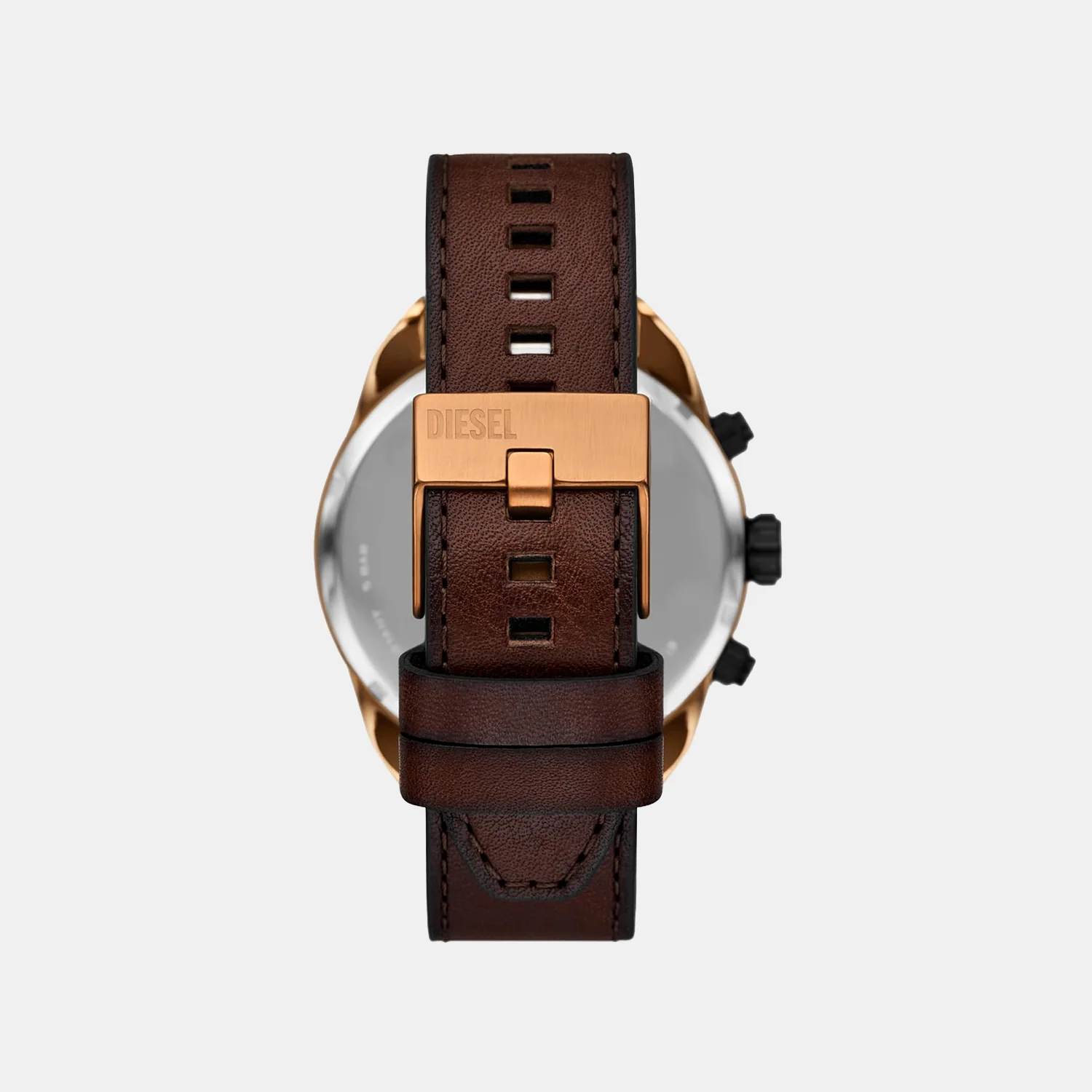 Men Quartz Brown Dial Analog Leather Watch DZ4698 - Image 2