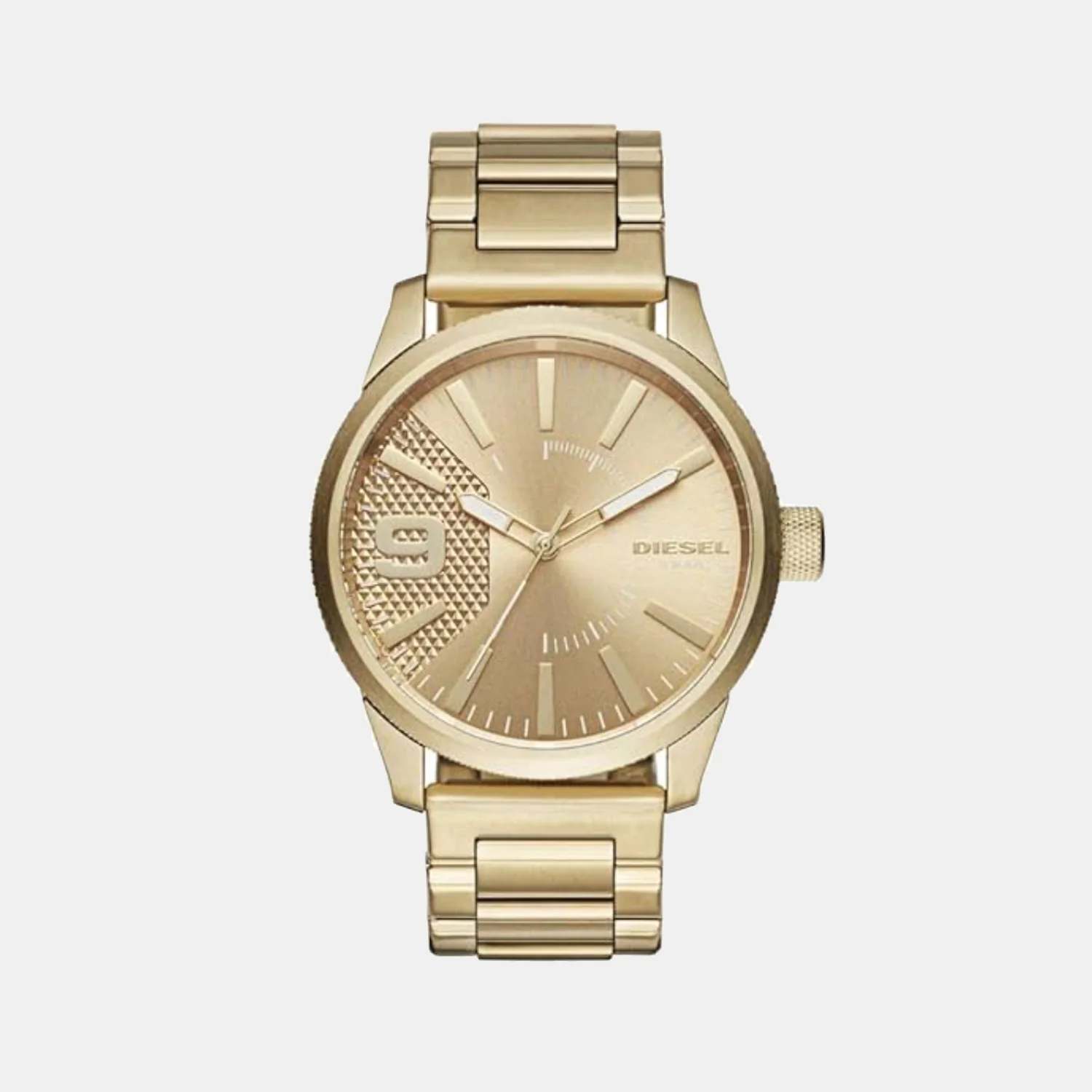 Rasp Men Quartz Gold Dial Analog Stainless Steel Watch DZ1761