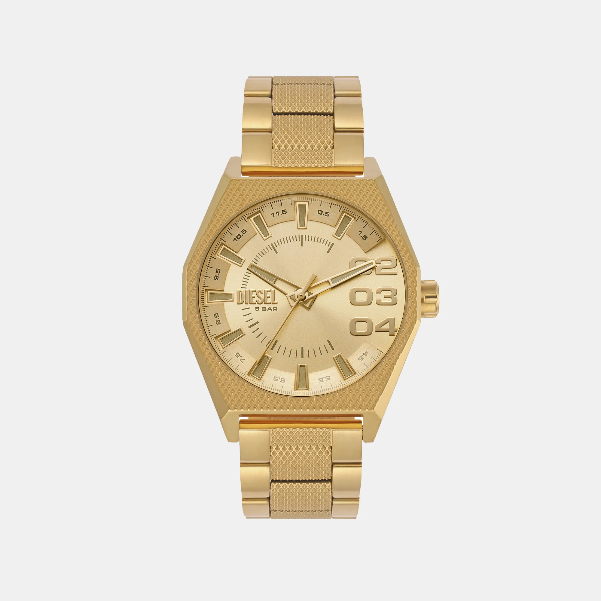 Scraper Men Quartz Gold Dial Analog Stainless Steel Watch DZ2173 - Image 2