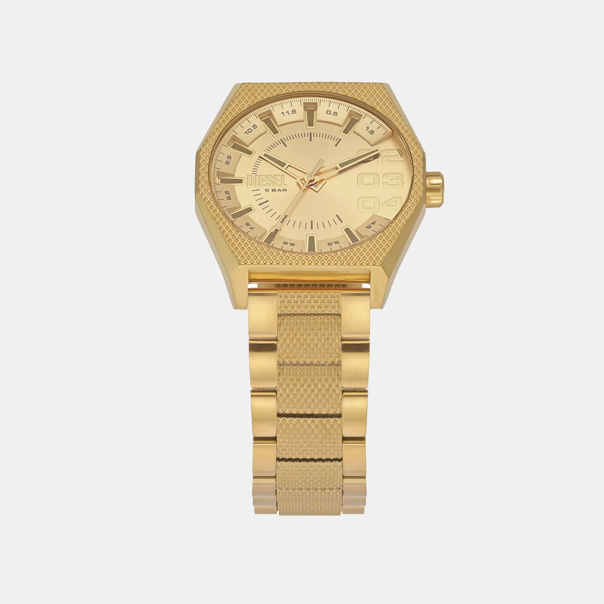 Scraper Men Quartz Gold Dial Analog Stainless Steel Watch DZ2173 - Image 5