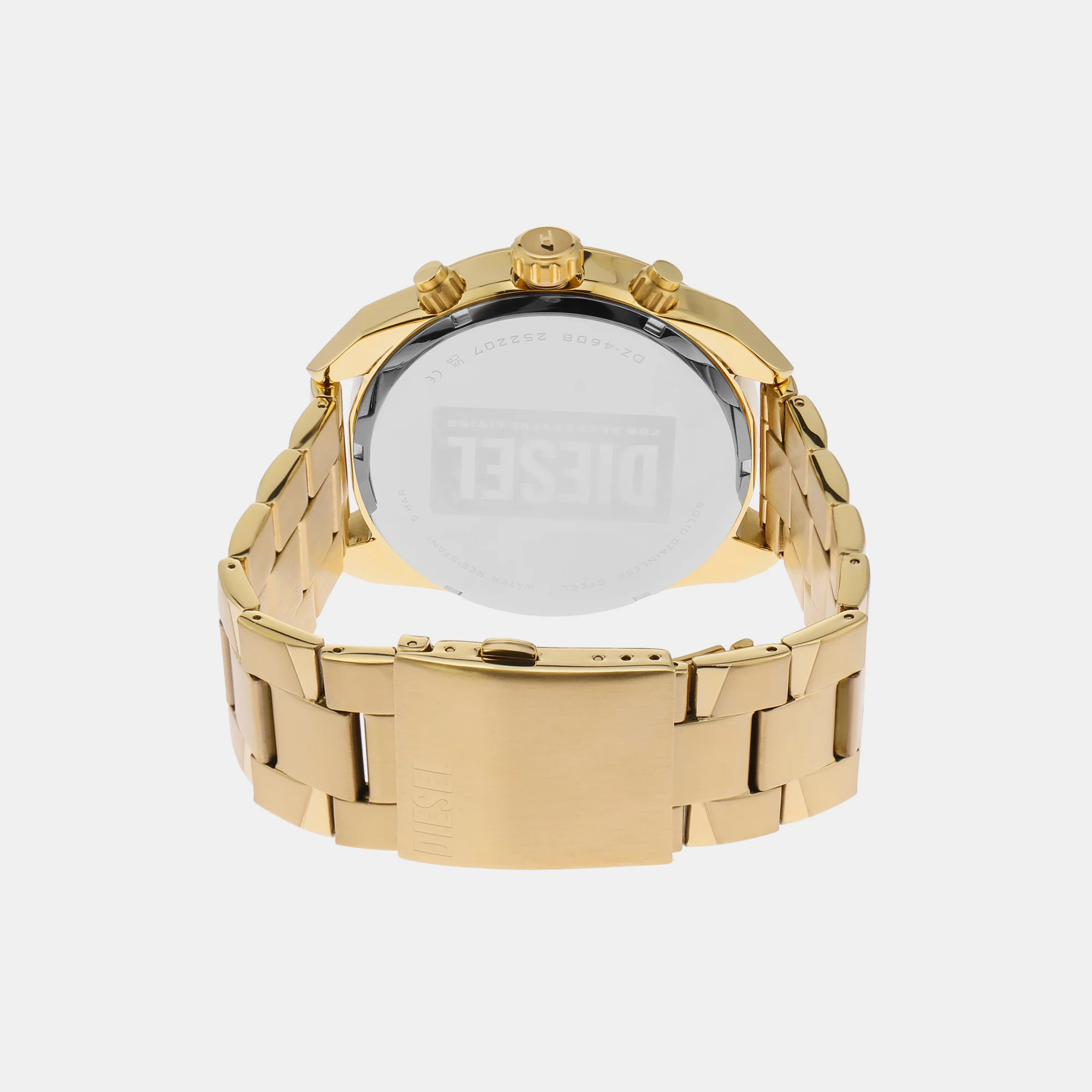 Spiked Men Quartz Gold Dial Chronograph Stainless Steel Watch DZ4608 - Image 4