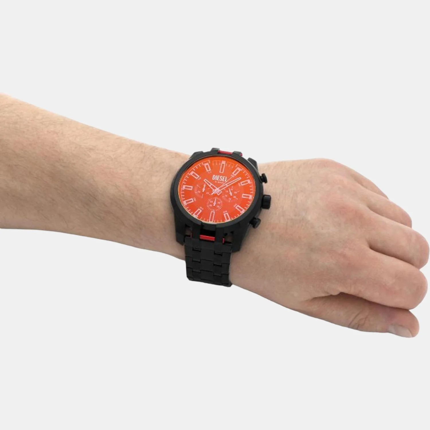 Split Men Quartz Red Dial Chronograph Stainless Steel Watch DZ4589 - Image 7