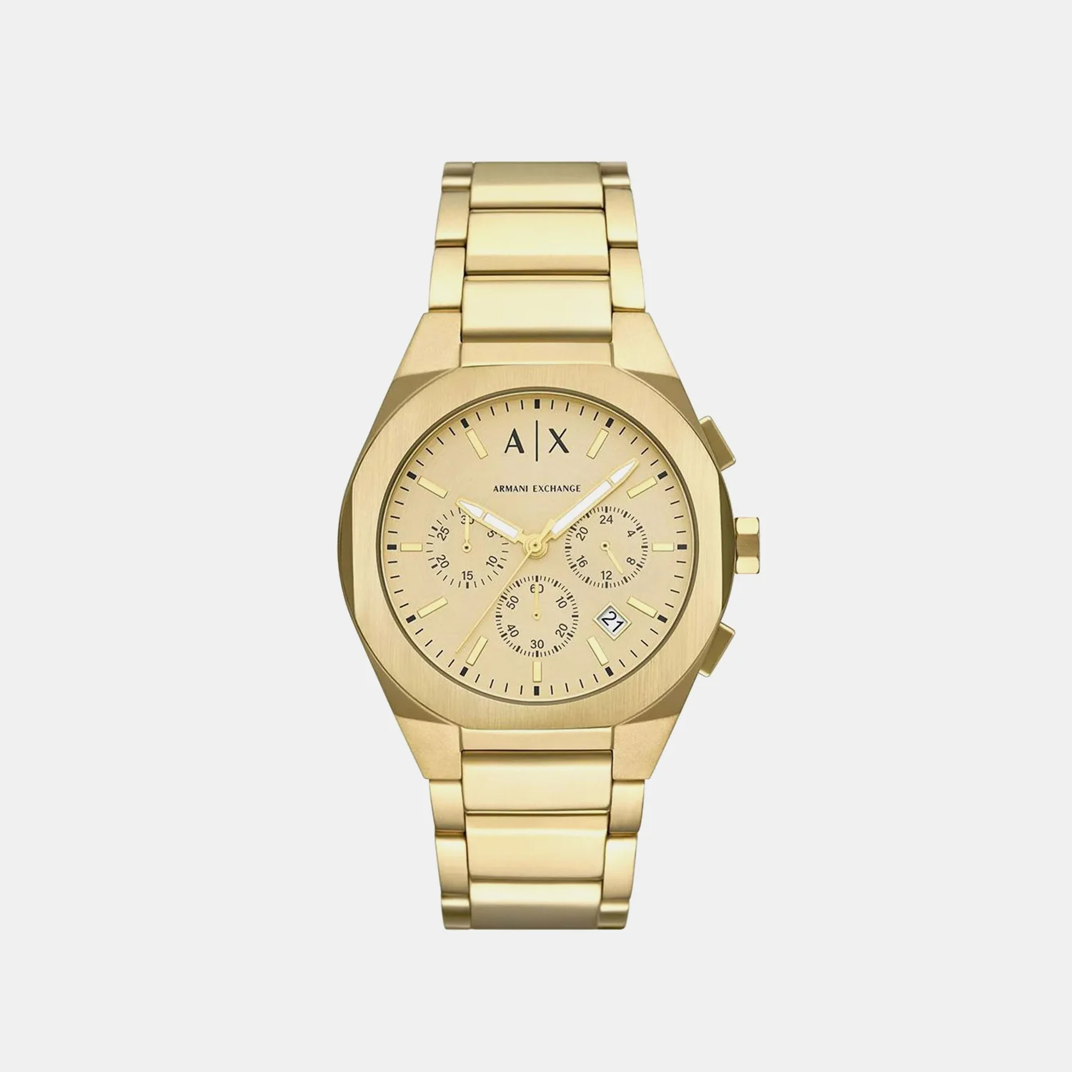 Sync Men Quartz Gold Dial Analog Stainless Steel Watch AX7171SET - Image 2