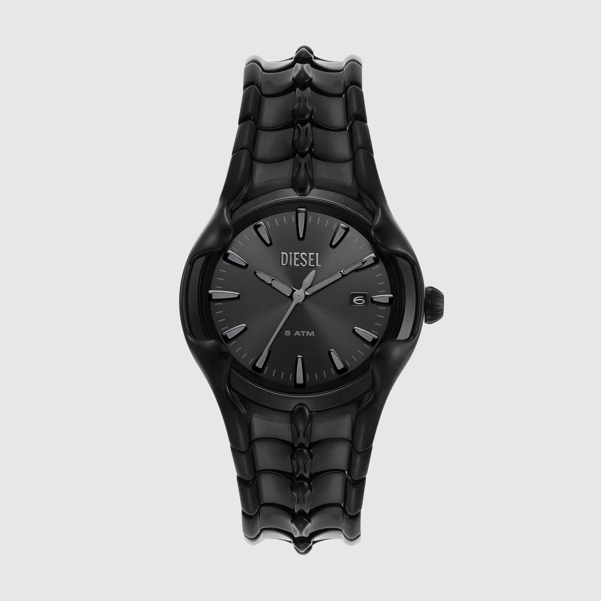 Vert Men Quartz Black Dial Analog Stainless Steel Watch DZ2187