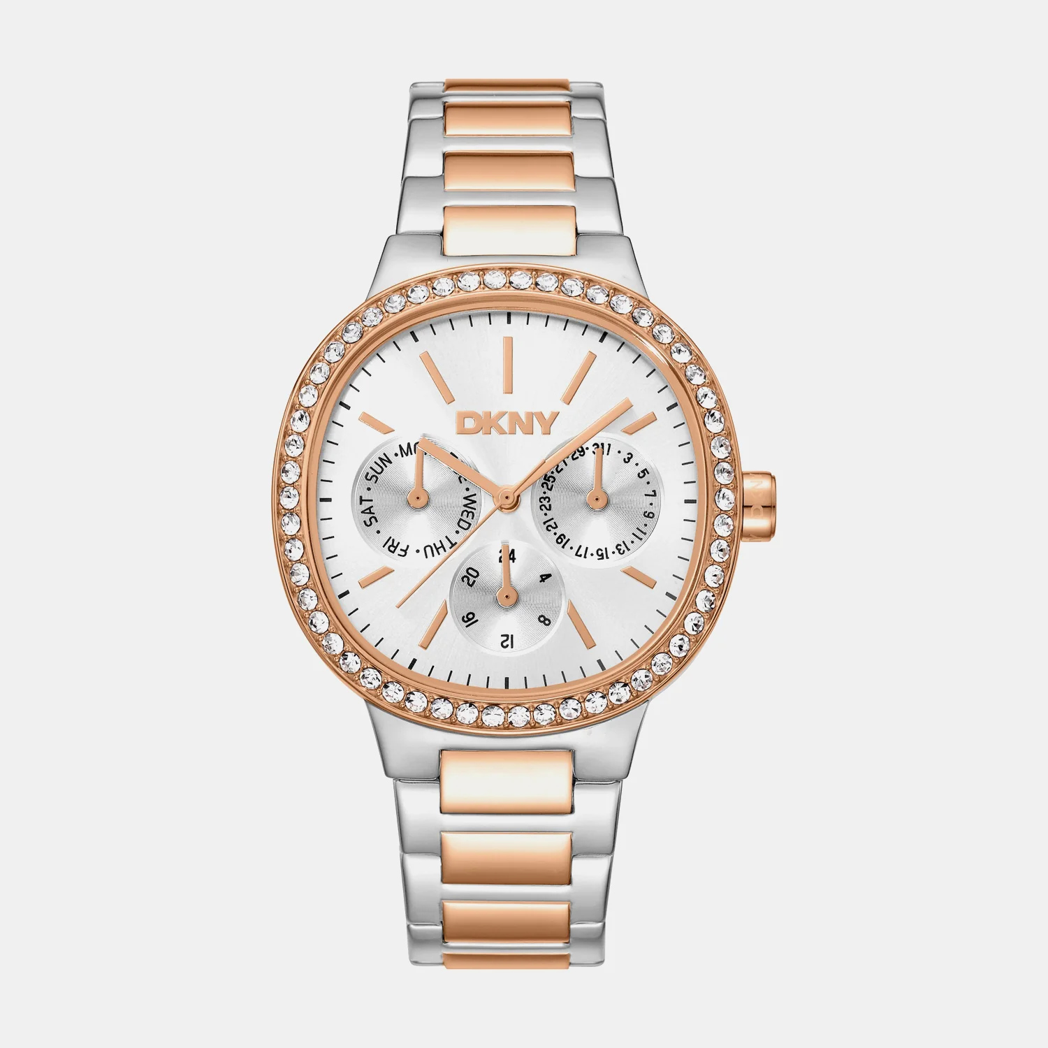 Evening Women Quartz Silver Dial Multi-Function Stainless Steel Watch DK1L084M0095 - Image 2