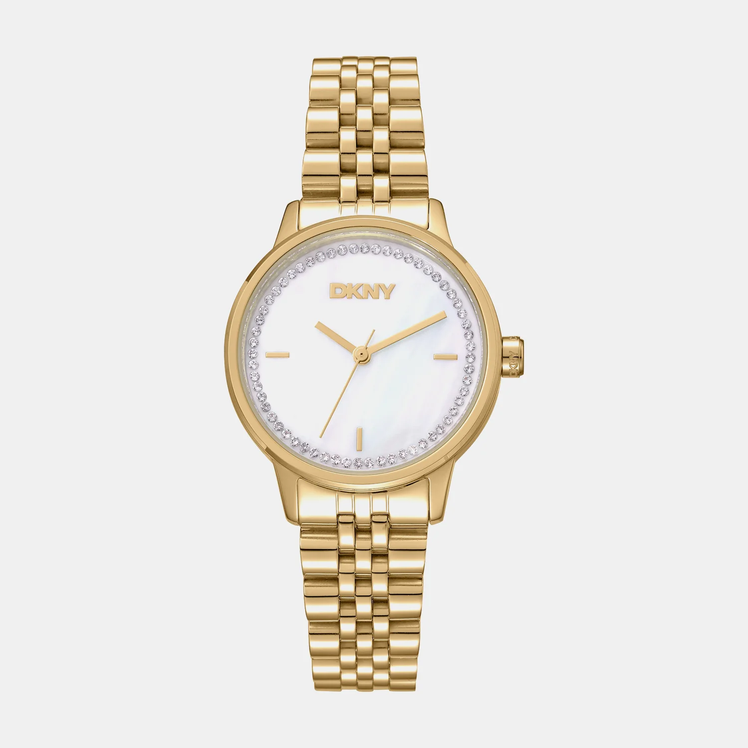 Everyday Women Quartz White Mother Of Pearl Dial Analog Stainless Steel Watch DK1L086M0055