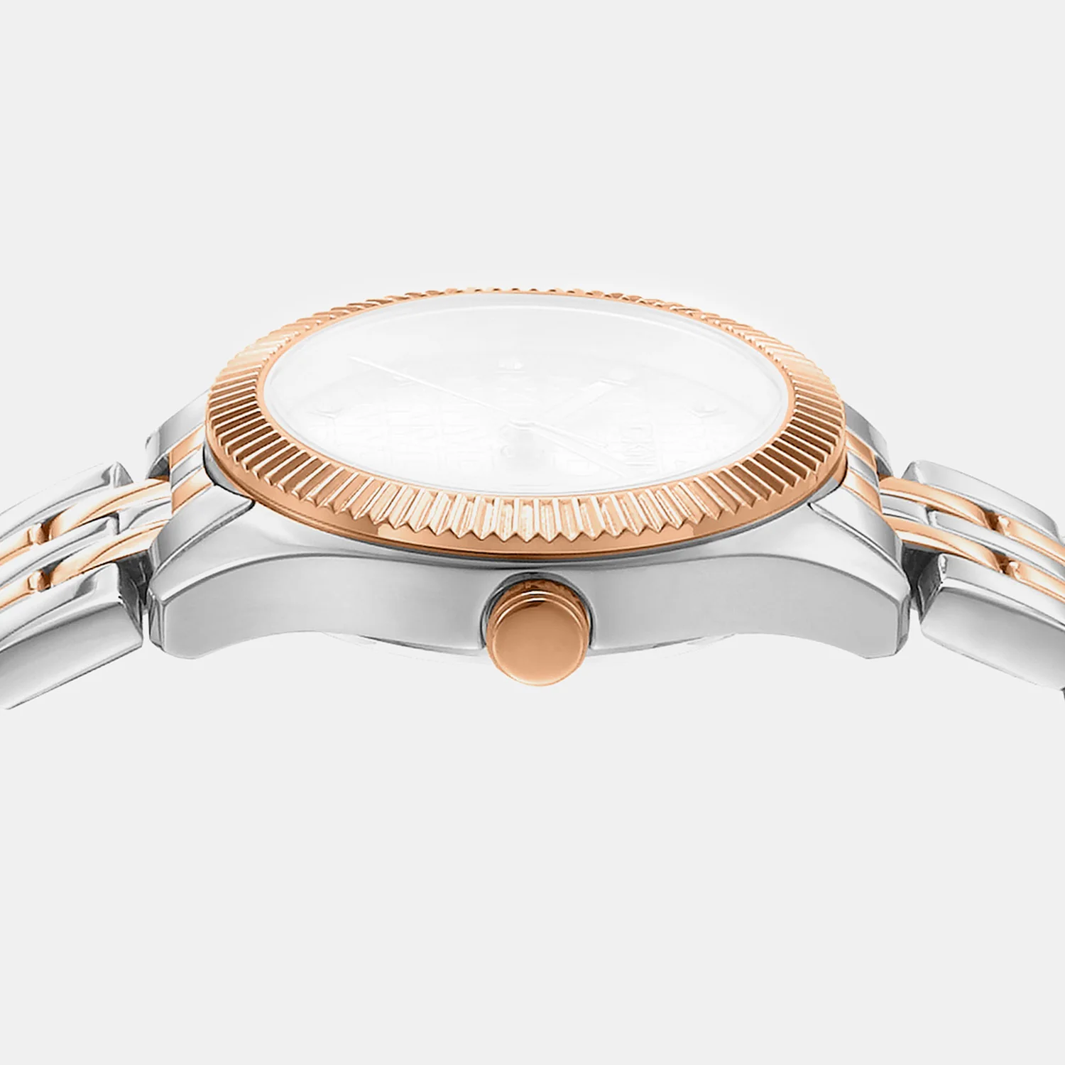 Logo Women Quartz Silver Dial Analog Stainless Steel Watch DK1L126M0105 - Image 3