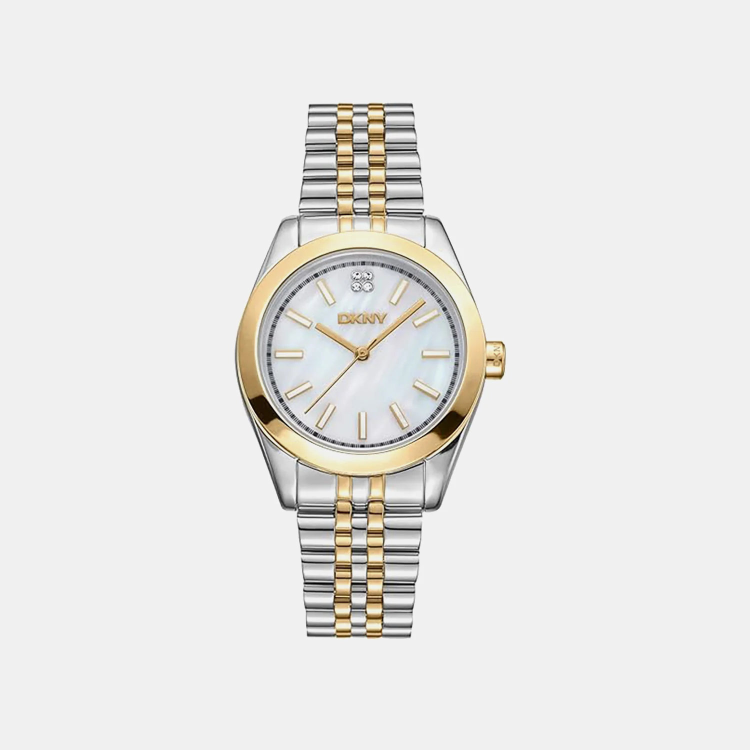 Nolita Midi Women Quartz White Mother Of Pearl Dial Analog Stainless Steel Watch DK1L029M0075