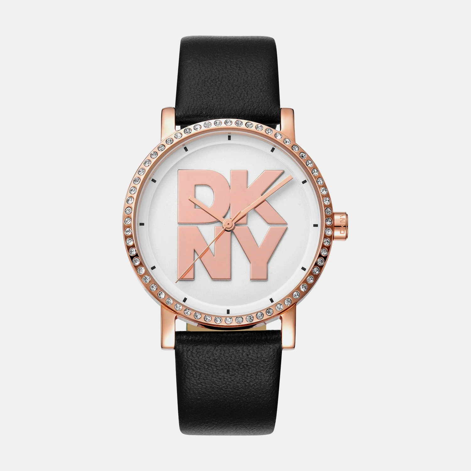 Soho Logo Women Quartz Silver Dial Analog Leather Watch DK1L035L0035