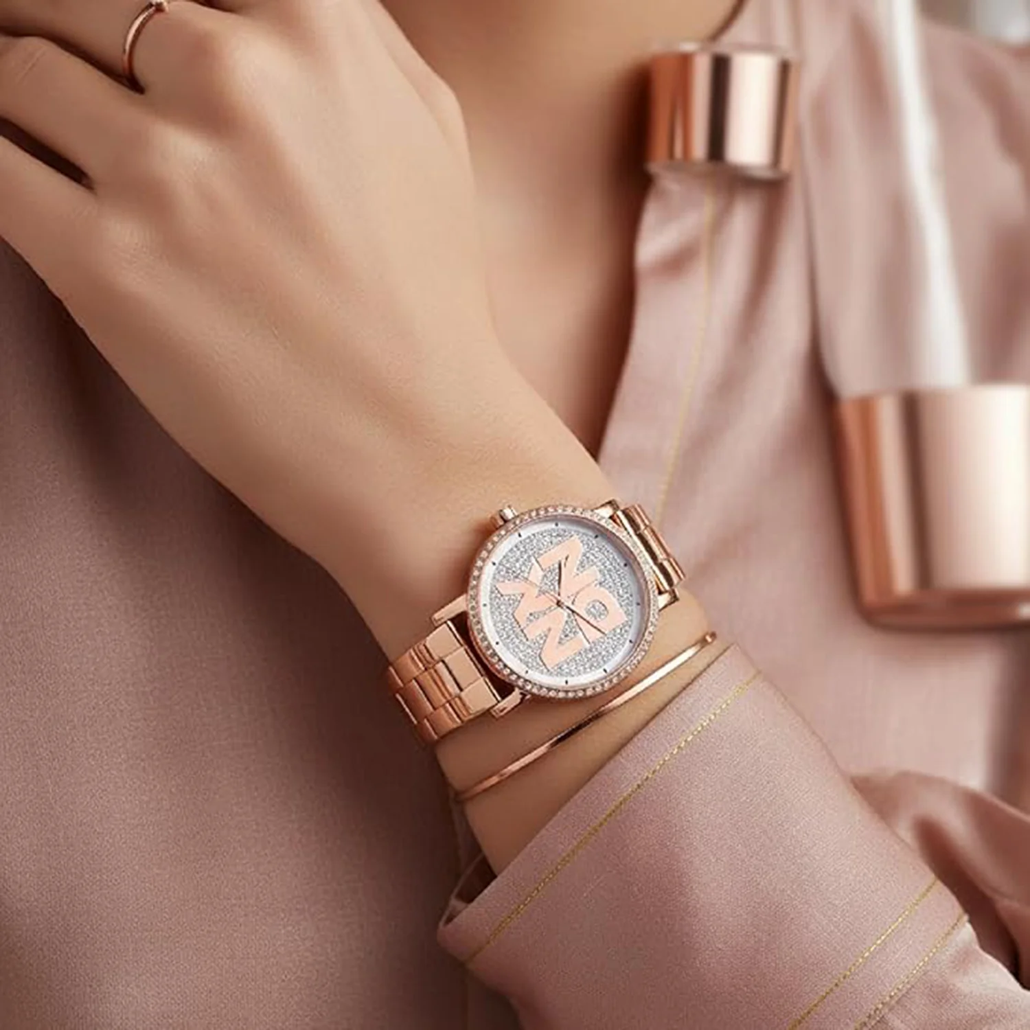 Soho Logo Women Quartz Silver Dial Analog Stainless Steel Watch DK1L035M0225 - Image 5