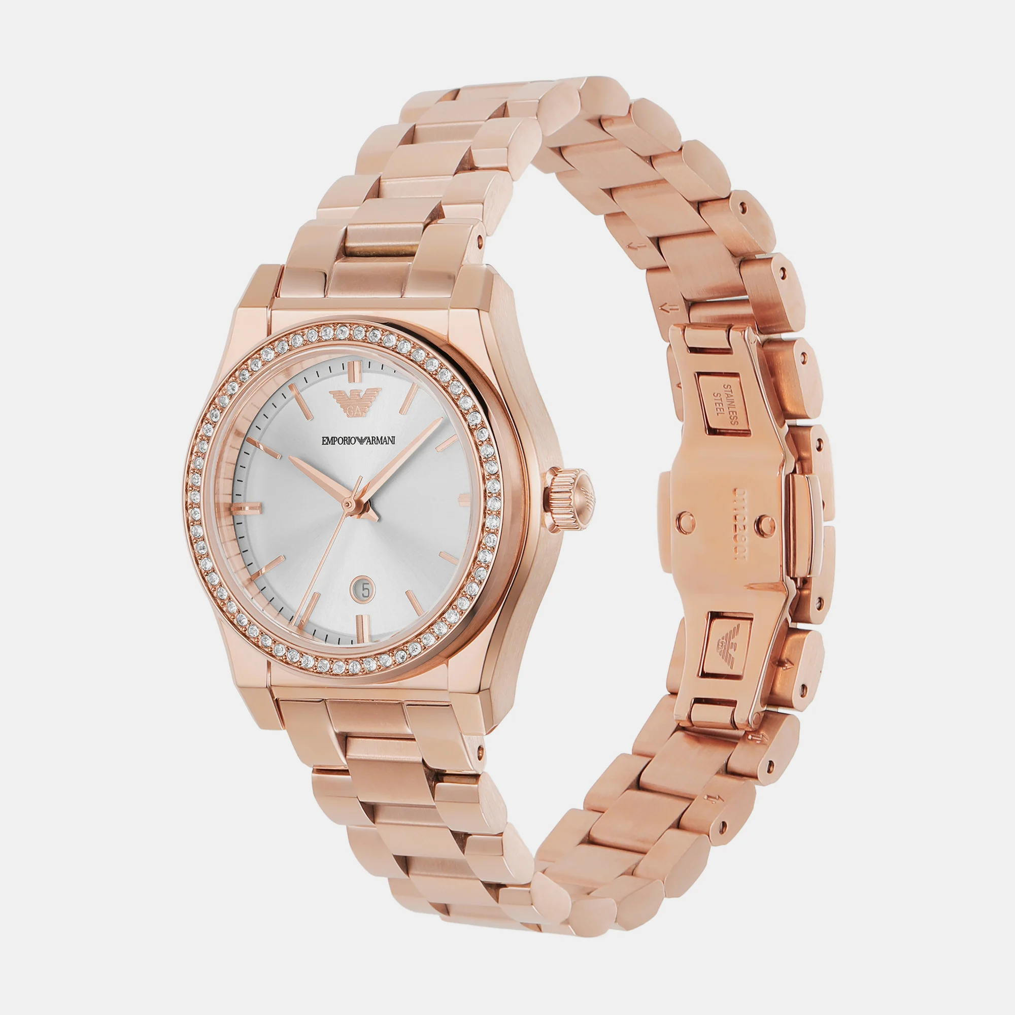 Federica Women Quartz Silver Dial Analog Stainless Steel Watch AR11558 - Image 4