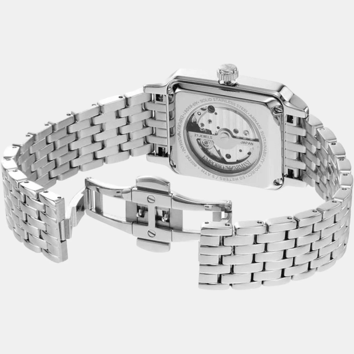 Men Automatic Green Dial Analog Stainless Steel Watch AR60067 - Image 3