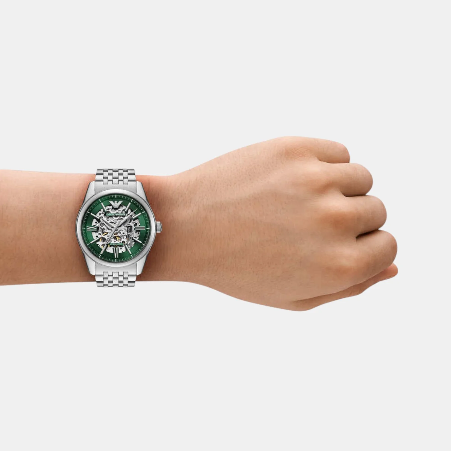 Men Automatic Green Dial Analog Stainless Steel Watch AR60091 - Image 5