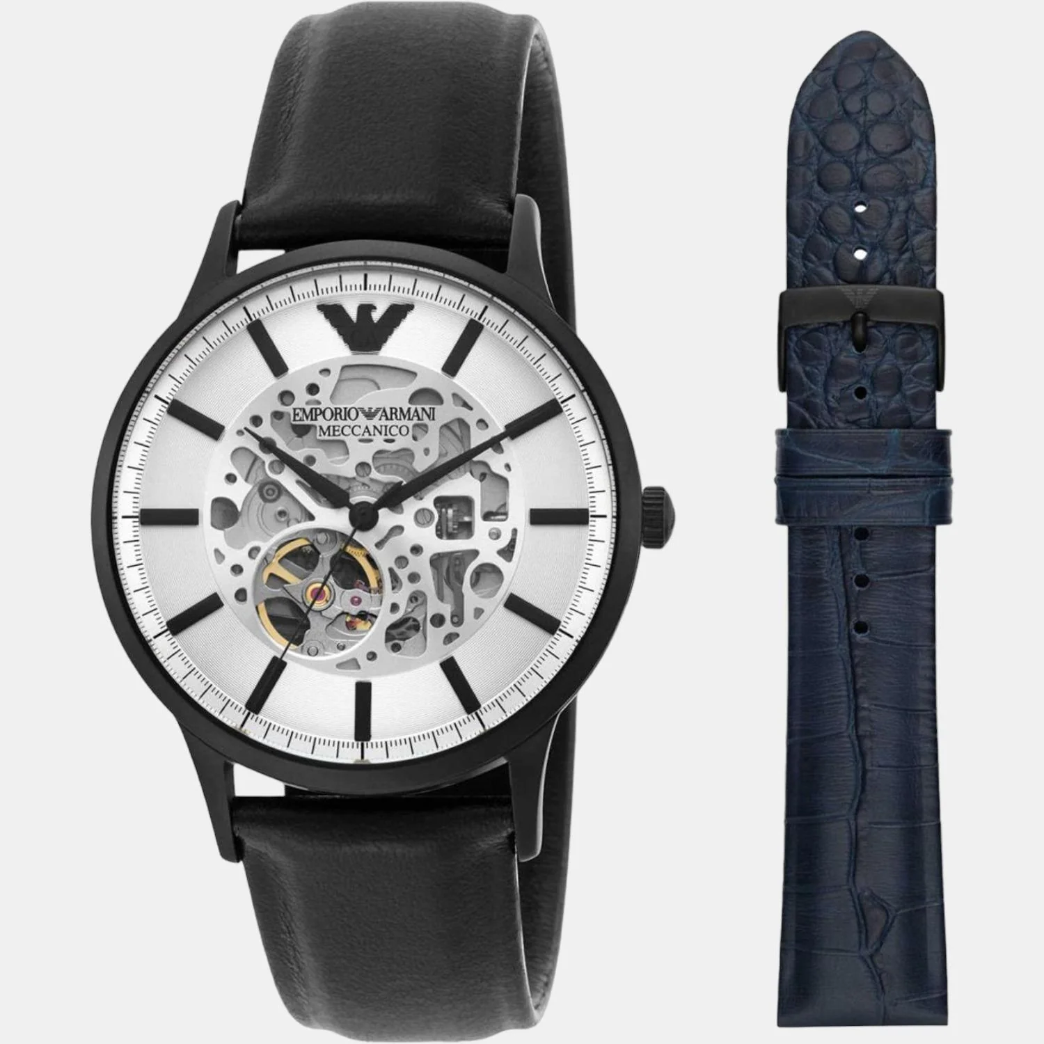 Men Automatic Silver Dial Analog Leather Watch AR80060 - Image 7