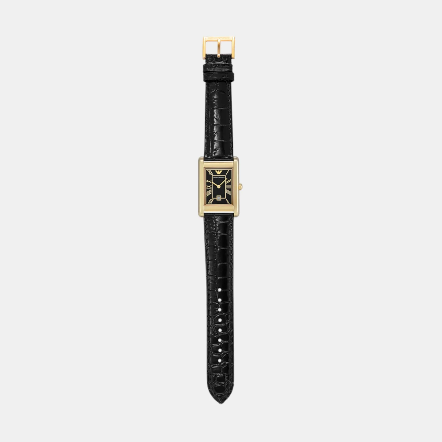 Men Quartz Black Dial Analog Leather Watch AR11666 - Image 6