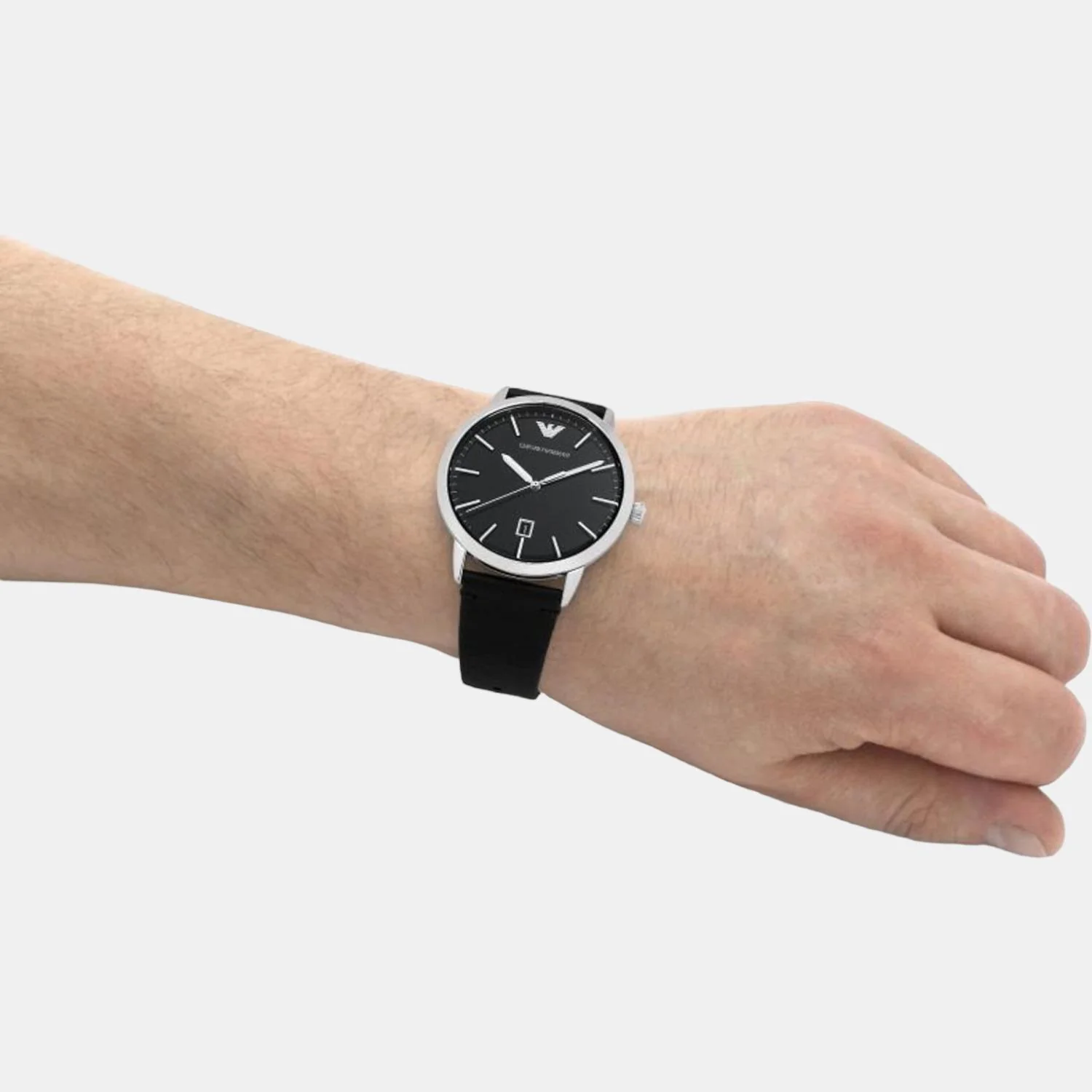 Men Quartz Black Dial Analog Leather Watch AR80064SET - Image 10