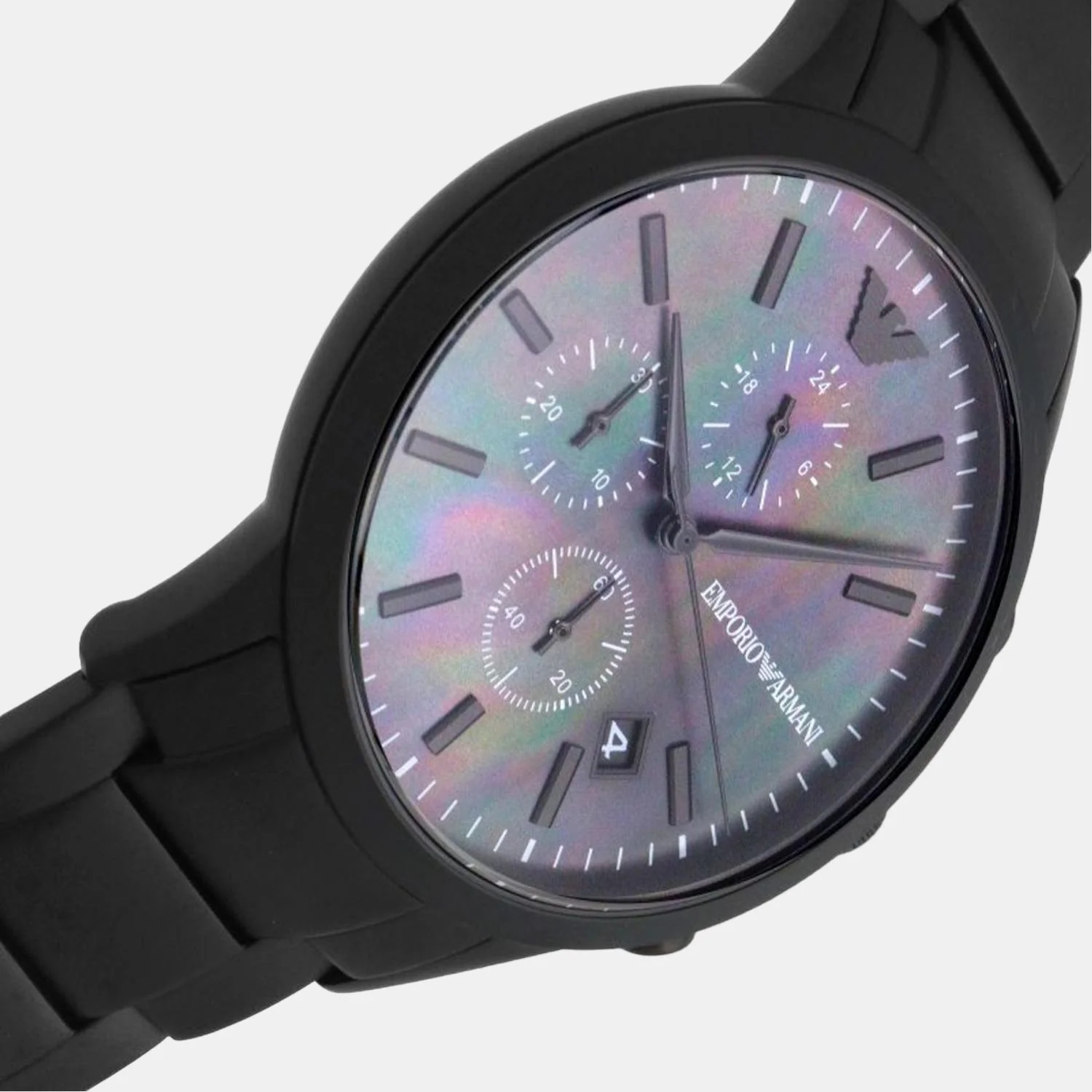 Men Quartz Black Dial Chronograph Stainless Steel Watch AR11275 - Image 7