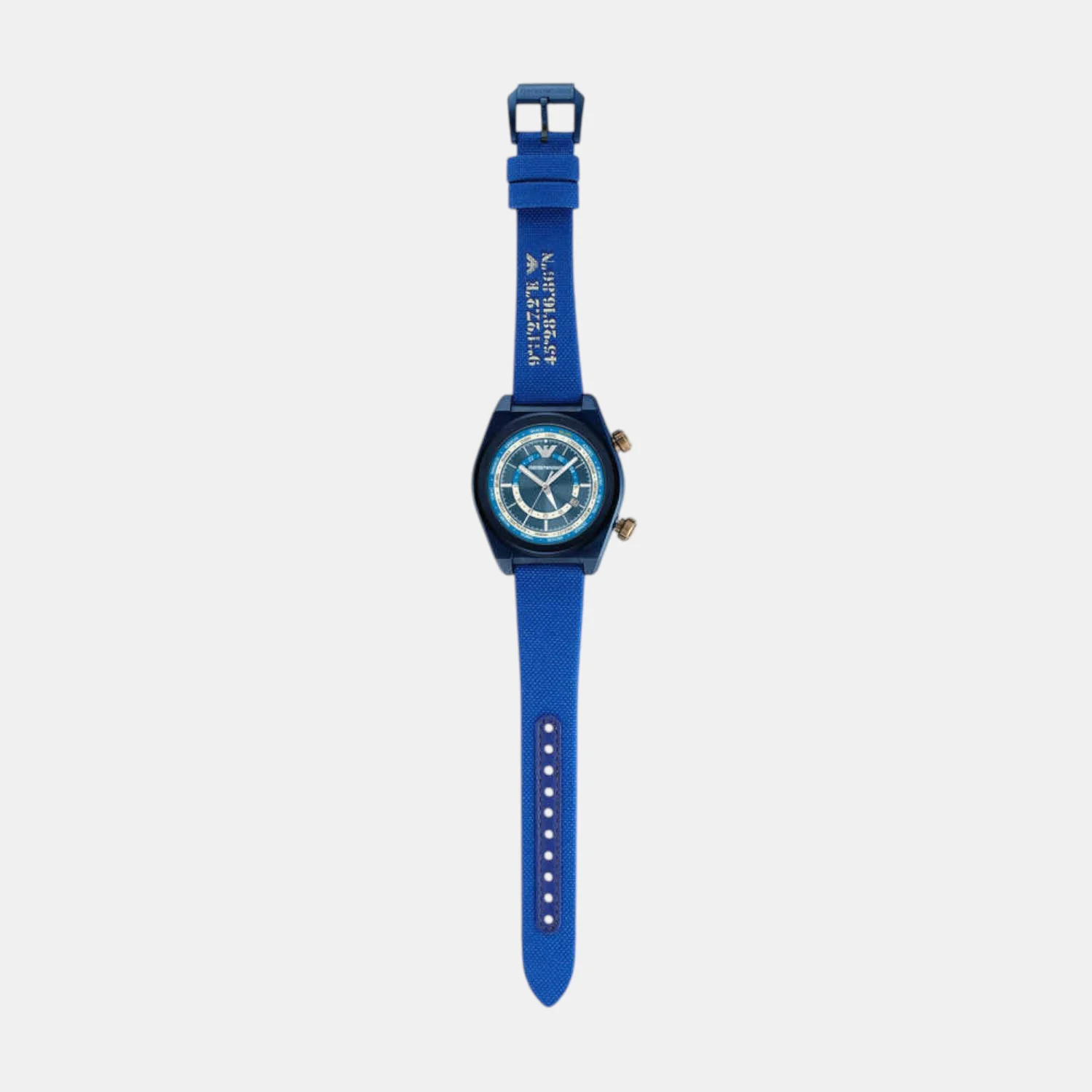 Men Quartz Blue Dial Analog Fabric Watch AR11564 - Image 6