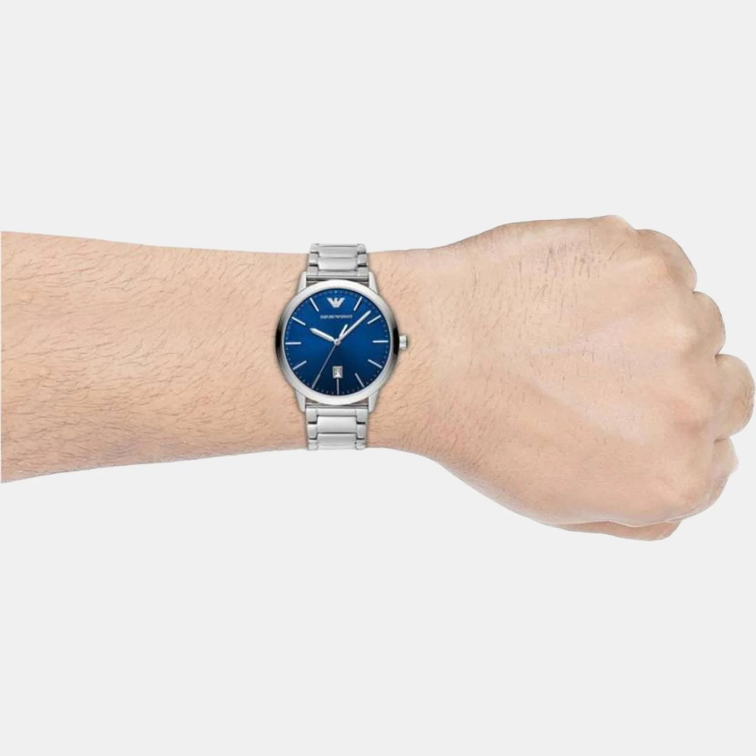 Men Quartz Blue Dial Analog Stainless Steel Watch AR11311 - Image 2
