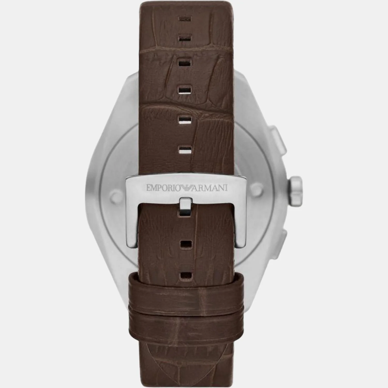Men Quartz Brown Dial Chronograph Leather Watch AR11482 - Image 2
