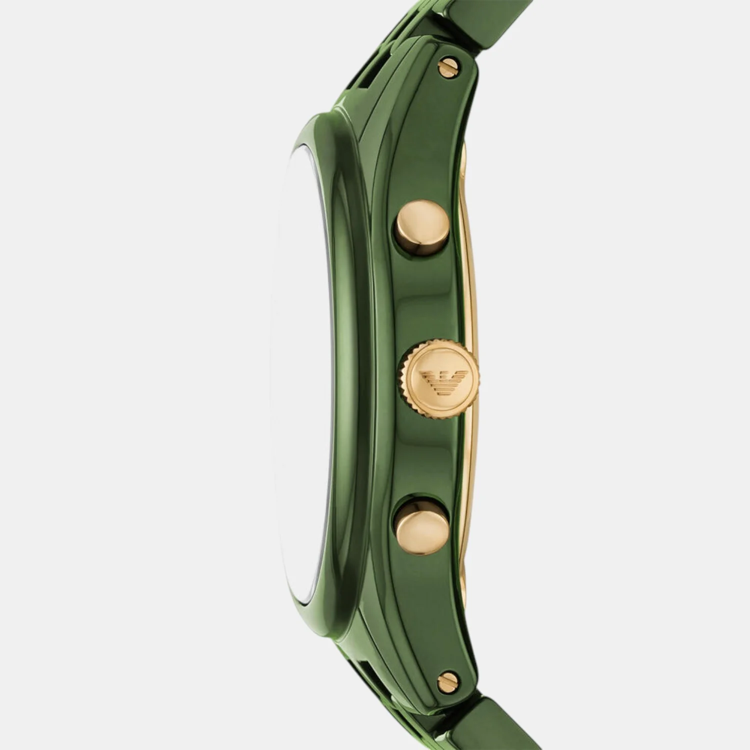 Men Quartz Green Dial Chronograph Ceramic Watch AR70017 - Image 3